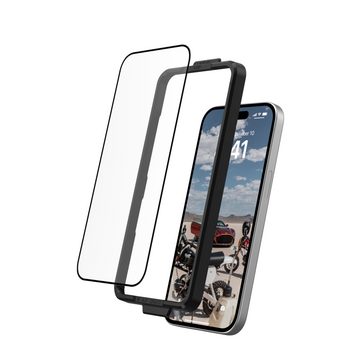 UAG Plus Tempered Glass für Apple iPhone 15, Displayschutzglas, [Zweifach gehärtetes Glas, Anti-Fingerabdruck, Inkl. Montagekit]