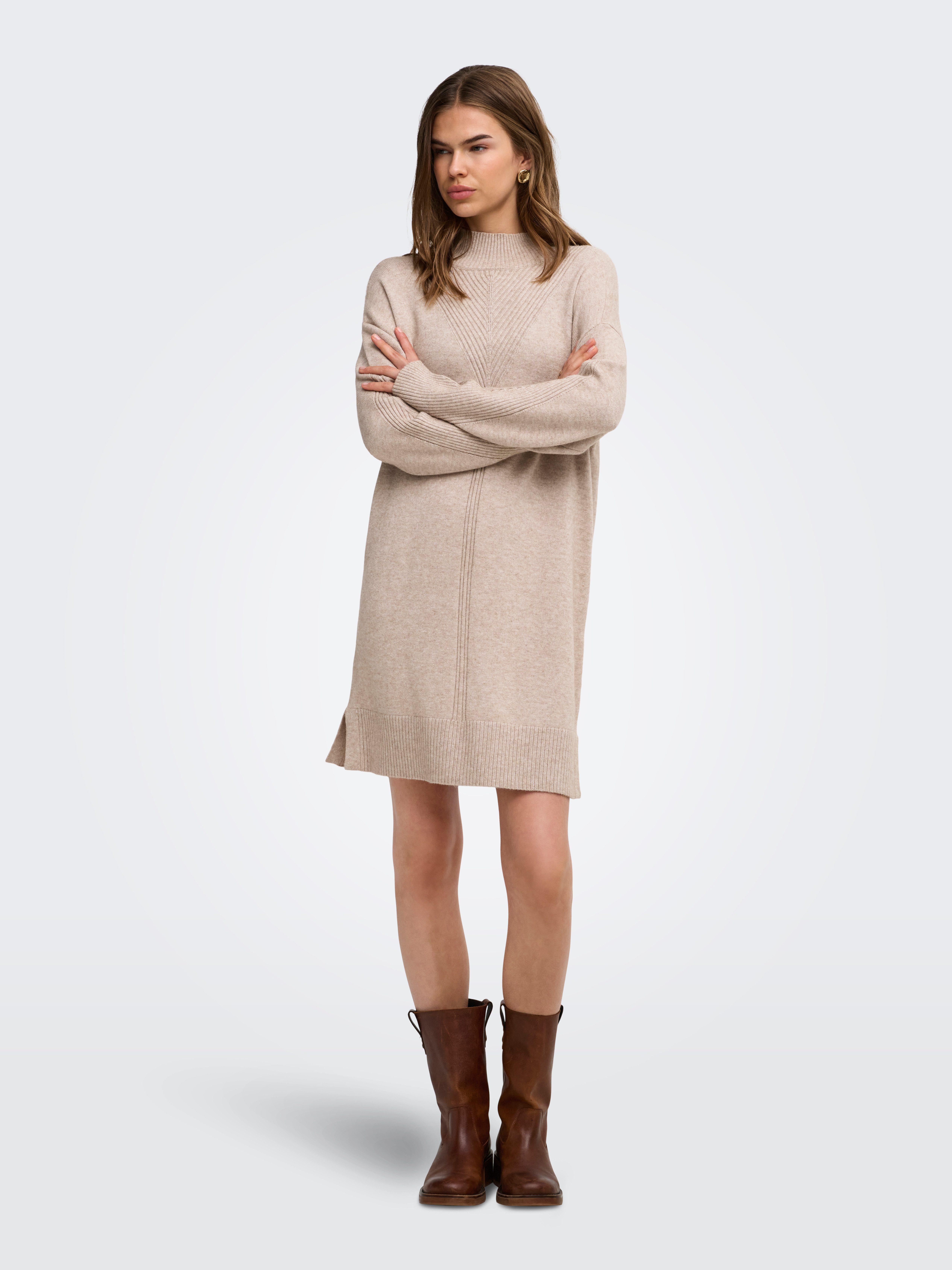 ONLY Strickkleid ONLPRINCESS LS HIGHNECK DRESS KNT Viskosemischung, regular fit – Bild 4 von 5