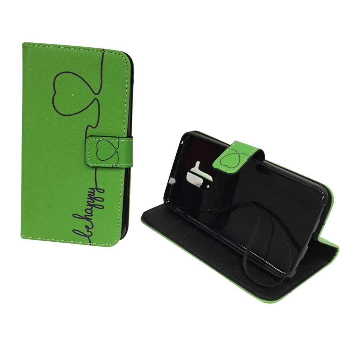 König Design Handyhülle Huawei Honor 5c, Huawei Honor 5c Handyhülle Bookcover Grün