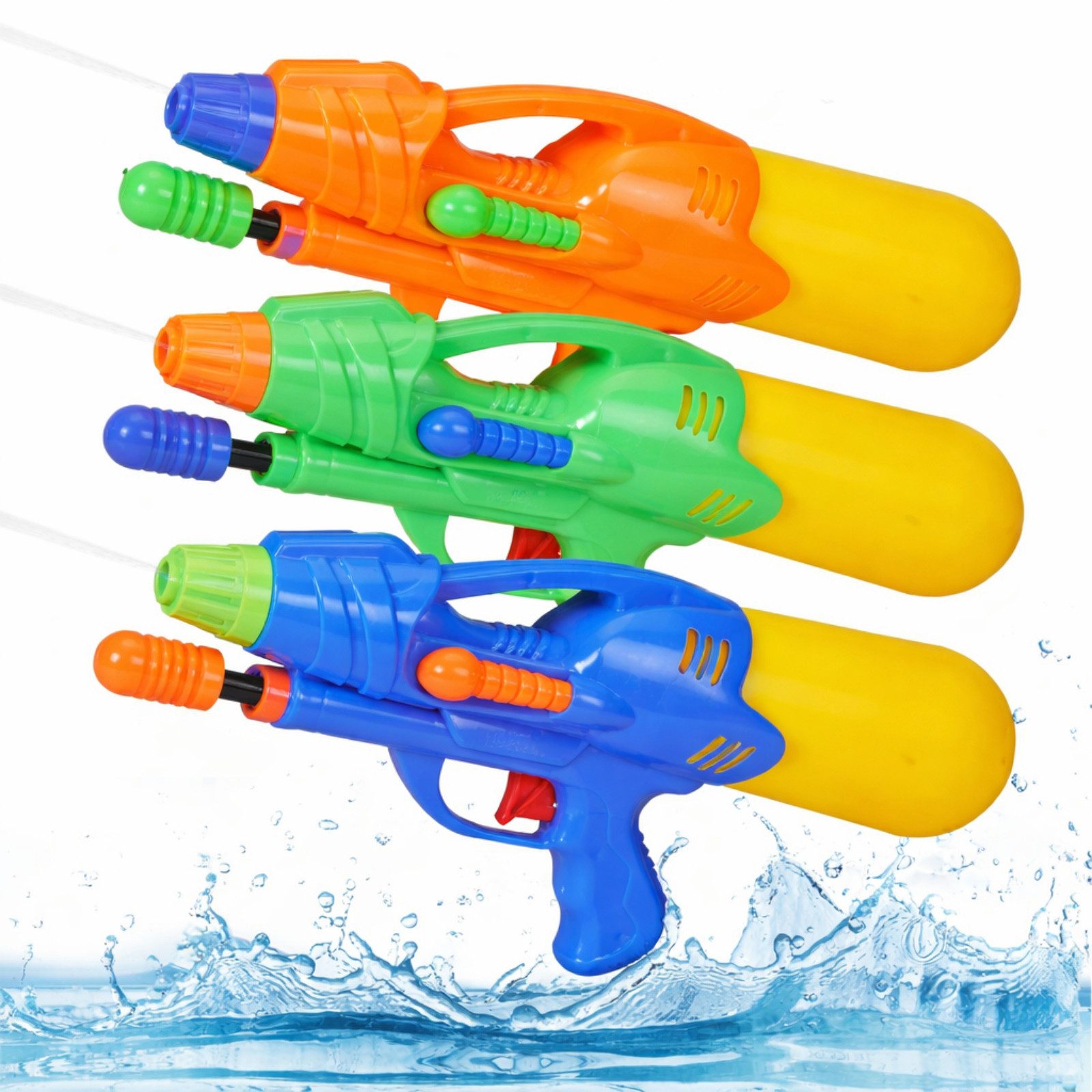 Koopman Wasserpistole Wasserspielzeug Spielzeug Kinder Strandspielzeug 3er Set (3-tlg), Mehrfarbig, Kunststoff, Spielpaß, 350ml, Urlaub