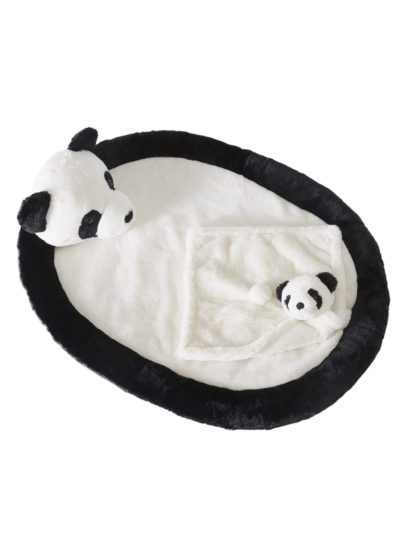 Schmusetuch Baby-Geschenkset: Schmusetuch + Babydecke, Panda