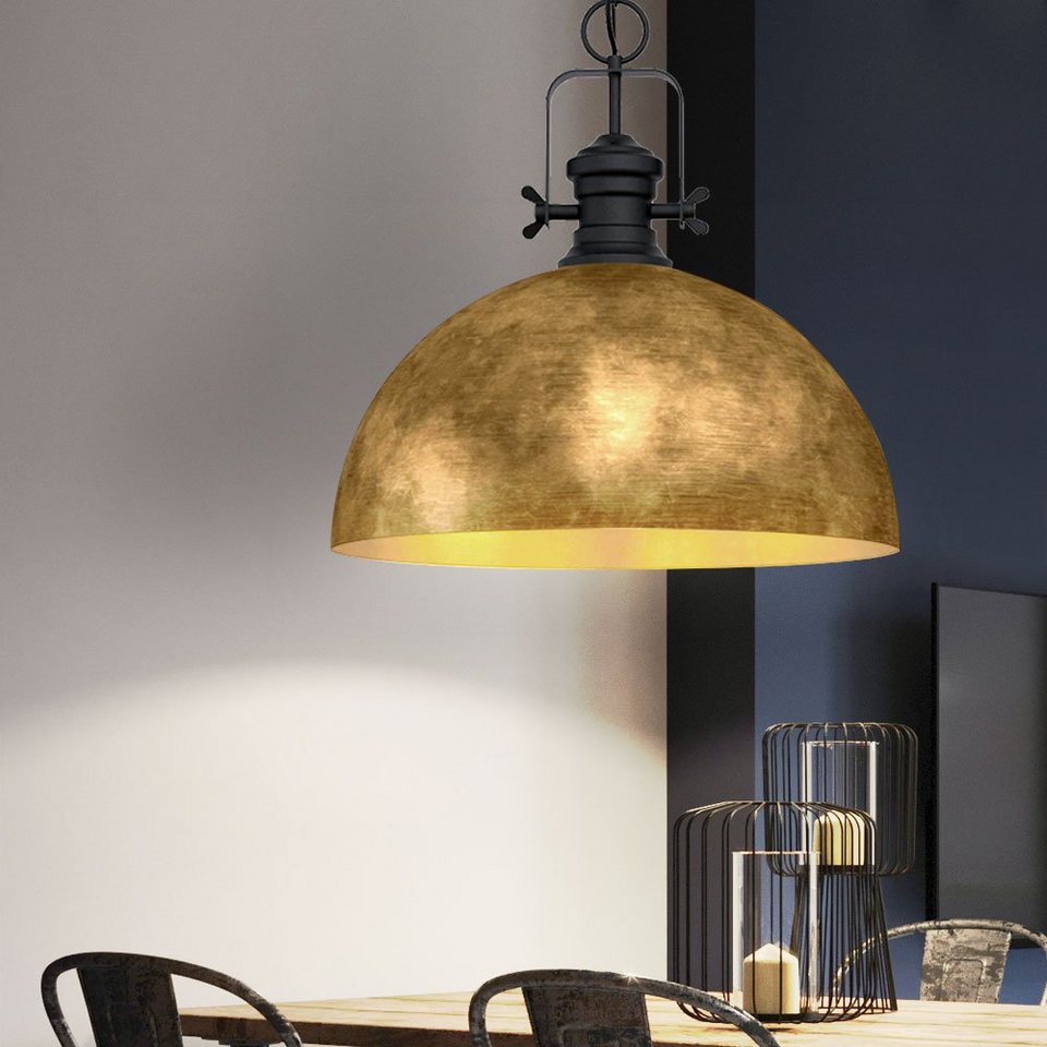 LED Pendel Leuchte Ess Zimmer Tisch Decken Hänge Beleuchtung Metall Gold Schwarz