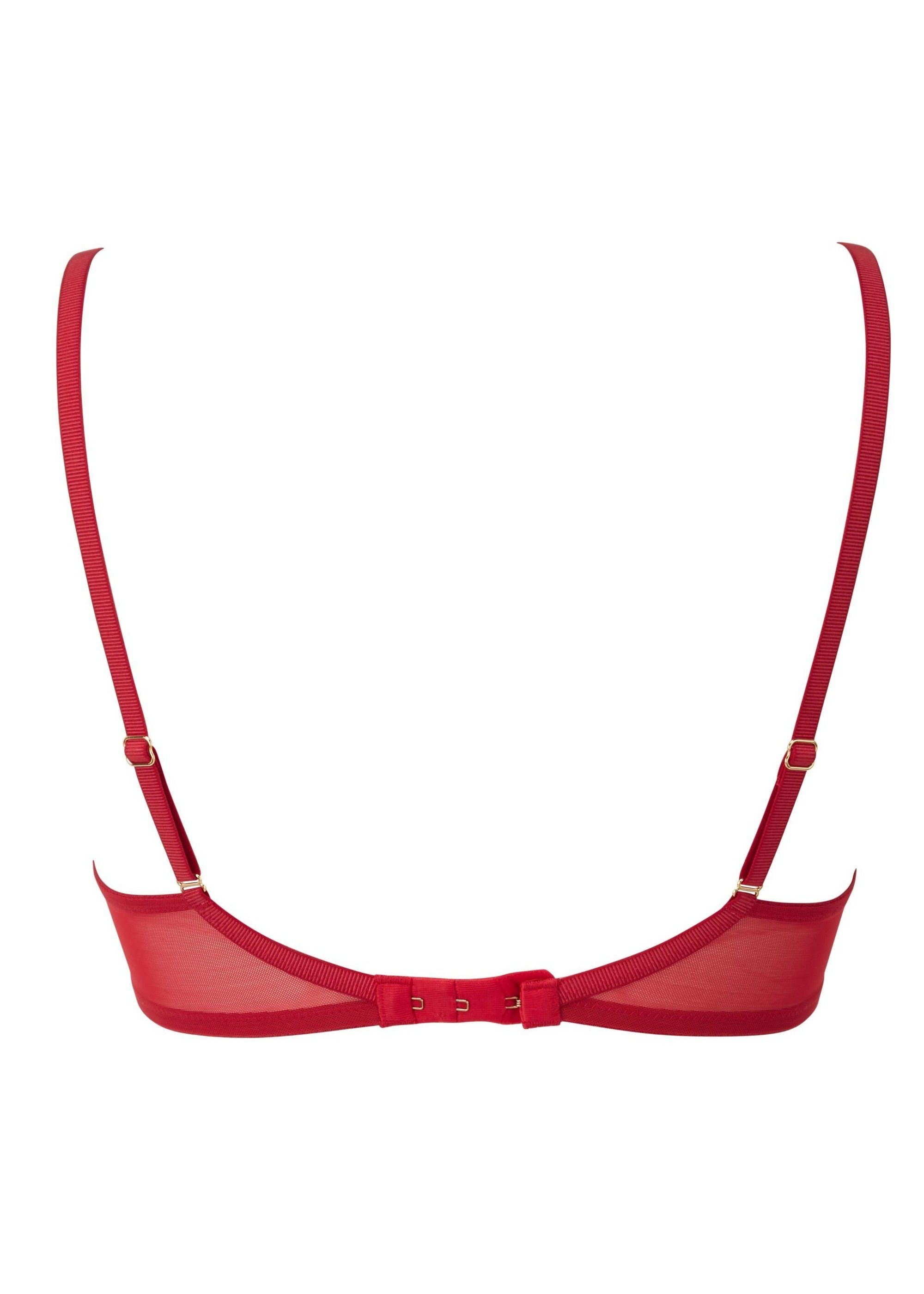 Gossard Dekolleté-BH VIP Guipure Push-Up BH Lipstick Red (Push-Up, 1-tlg., Spitze/Netz) verführerisch sexy