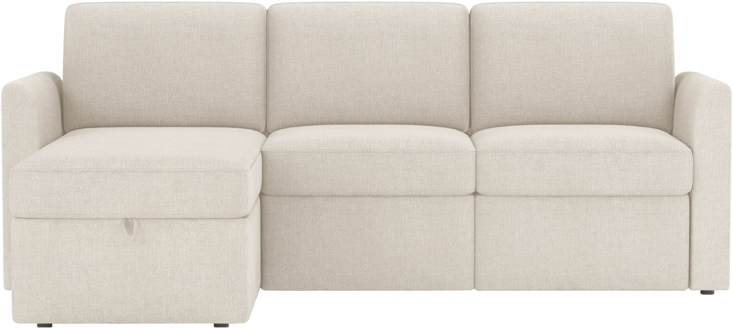 Dorel Home Ecksofa NORDHUS, L-Form, 200 cm, Recamiere rechts/links montierbar, mit Stauraum, feiner Webstoff-Bezug
