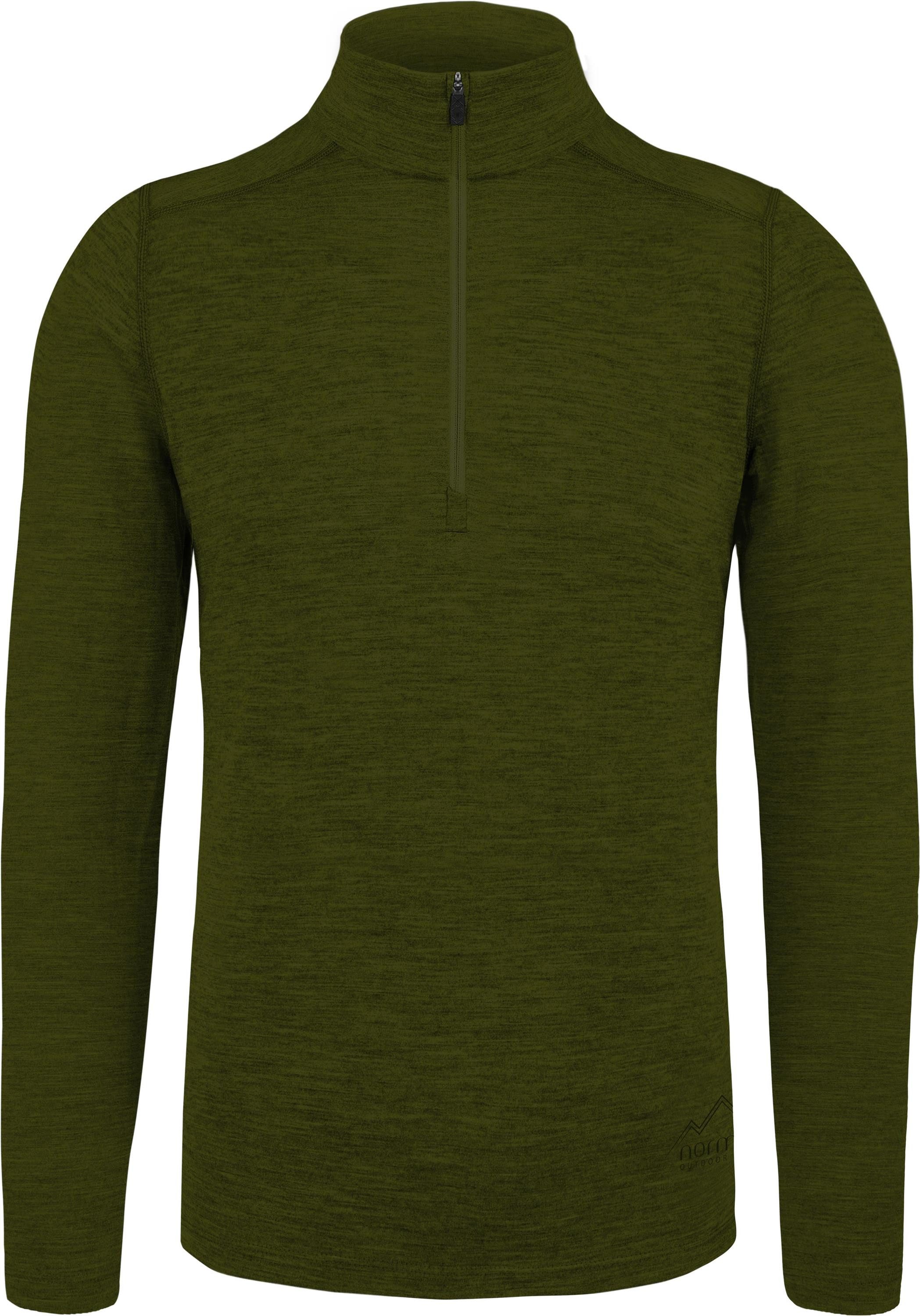 Langarmshirt Herren Merino Langarm mit 1/4 Zipper Canberra