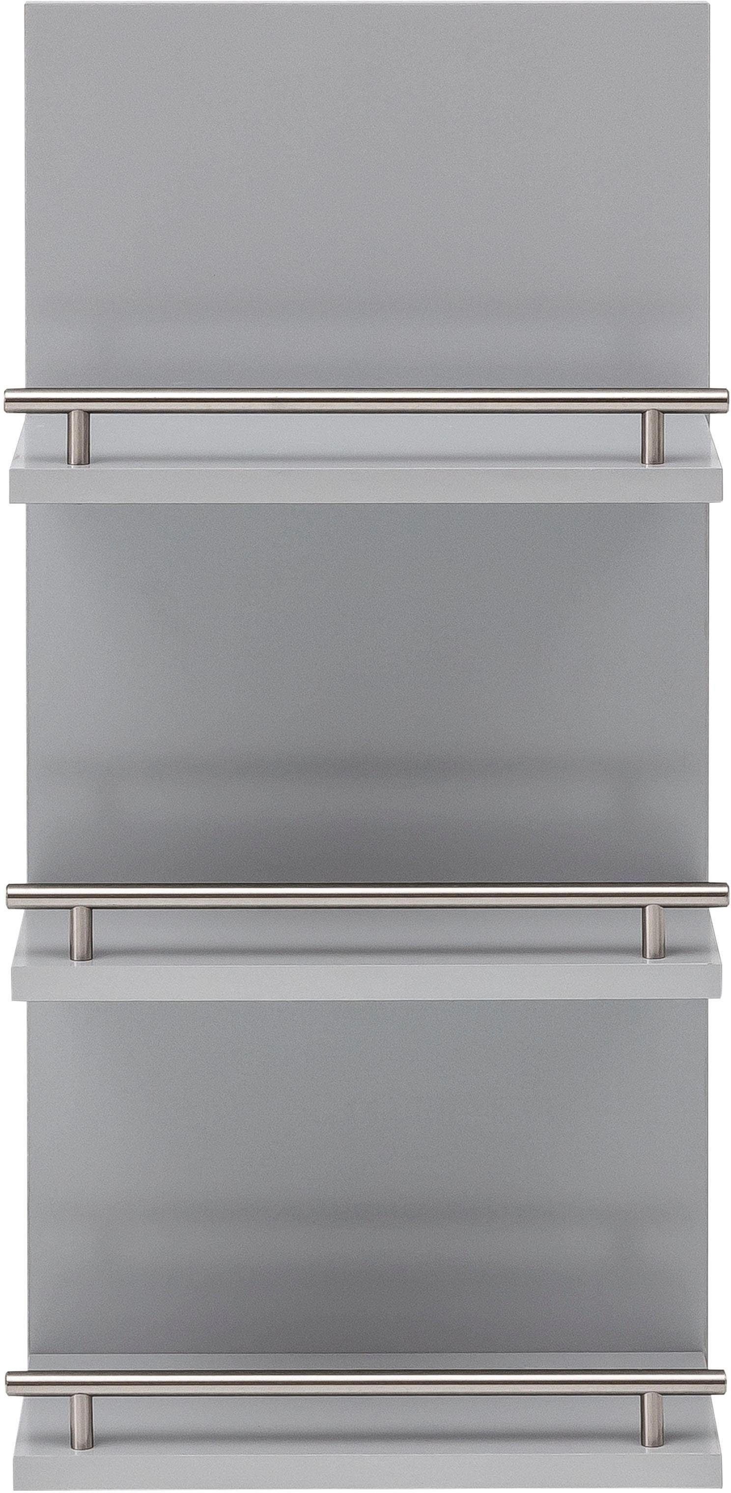 Schildmeyer Wandregal Nikosia, Breite 30 cm, 3 Ablagen, mit Metallreling günstig online kaufen