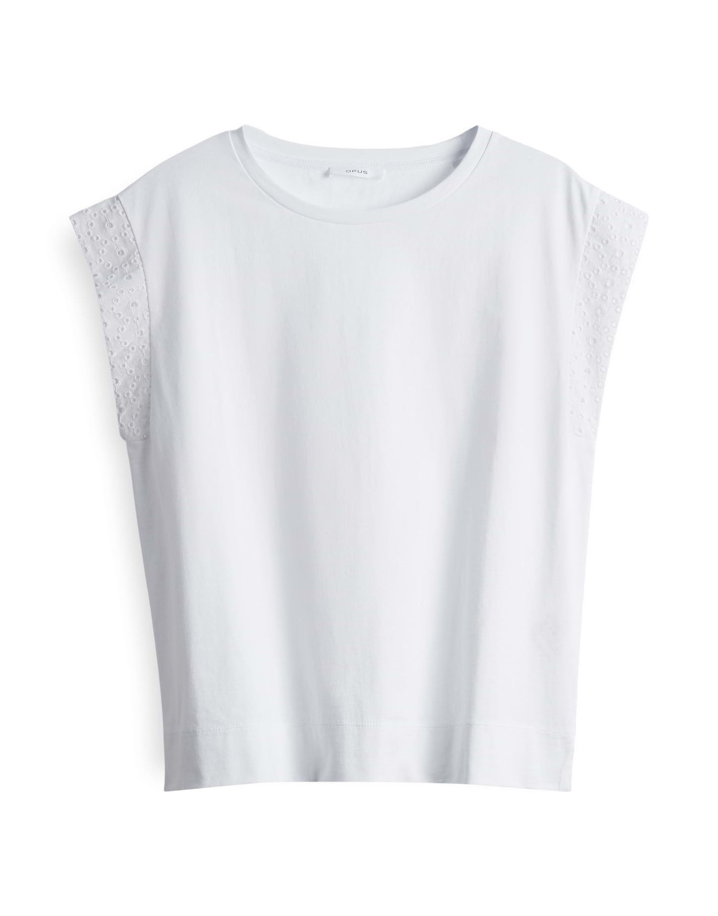 OPUS Kurzarmshirt SALLSO Regular mit dekorativer Lochspitze günstig online kaufen