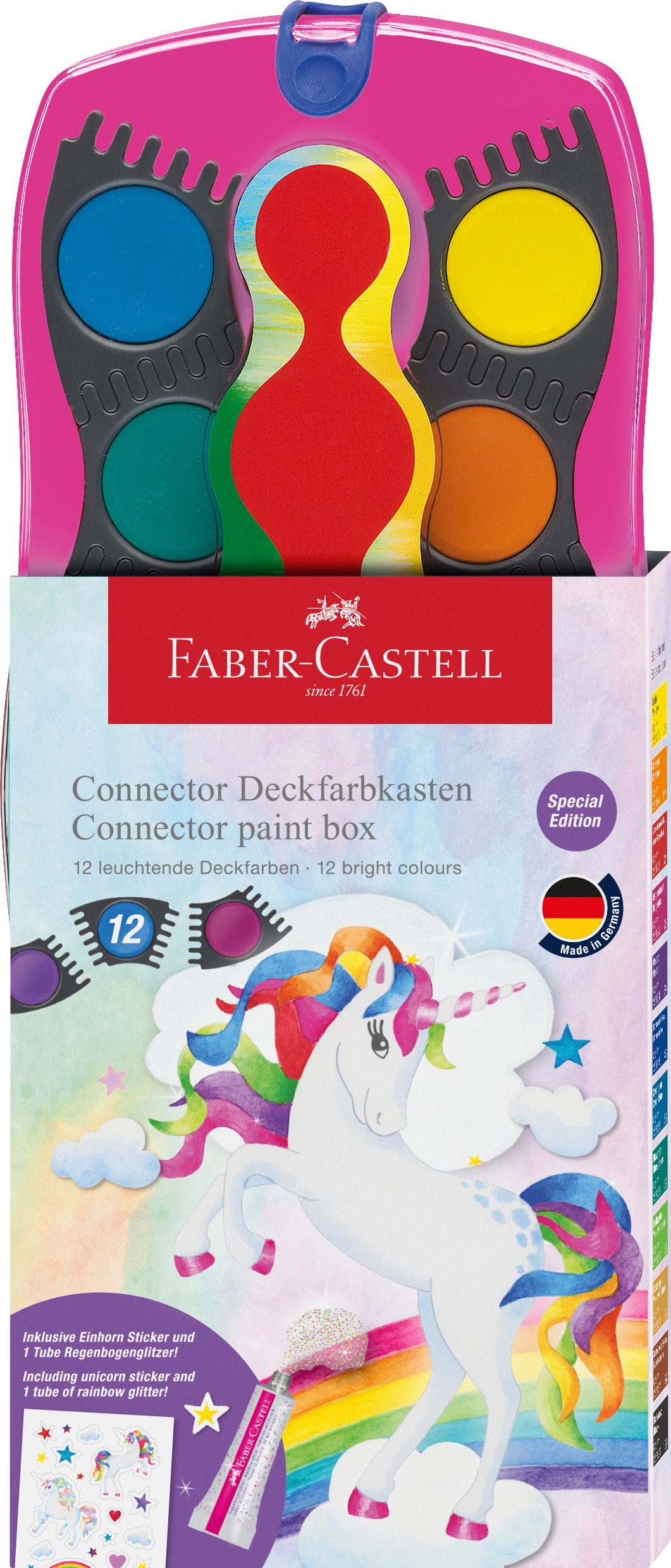 Faber-Castell Farbkasten Wasserfarbkasten Connector Einhorn Edition mit 12 Цвета(ов)