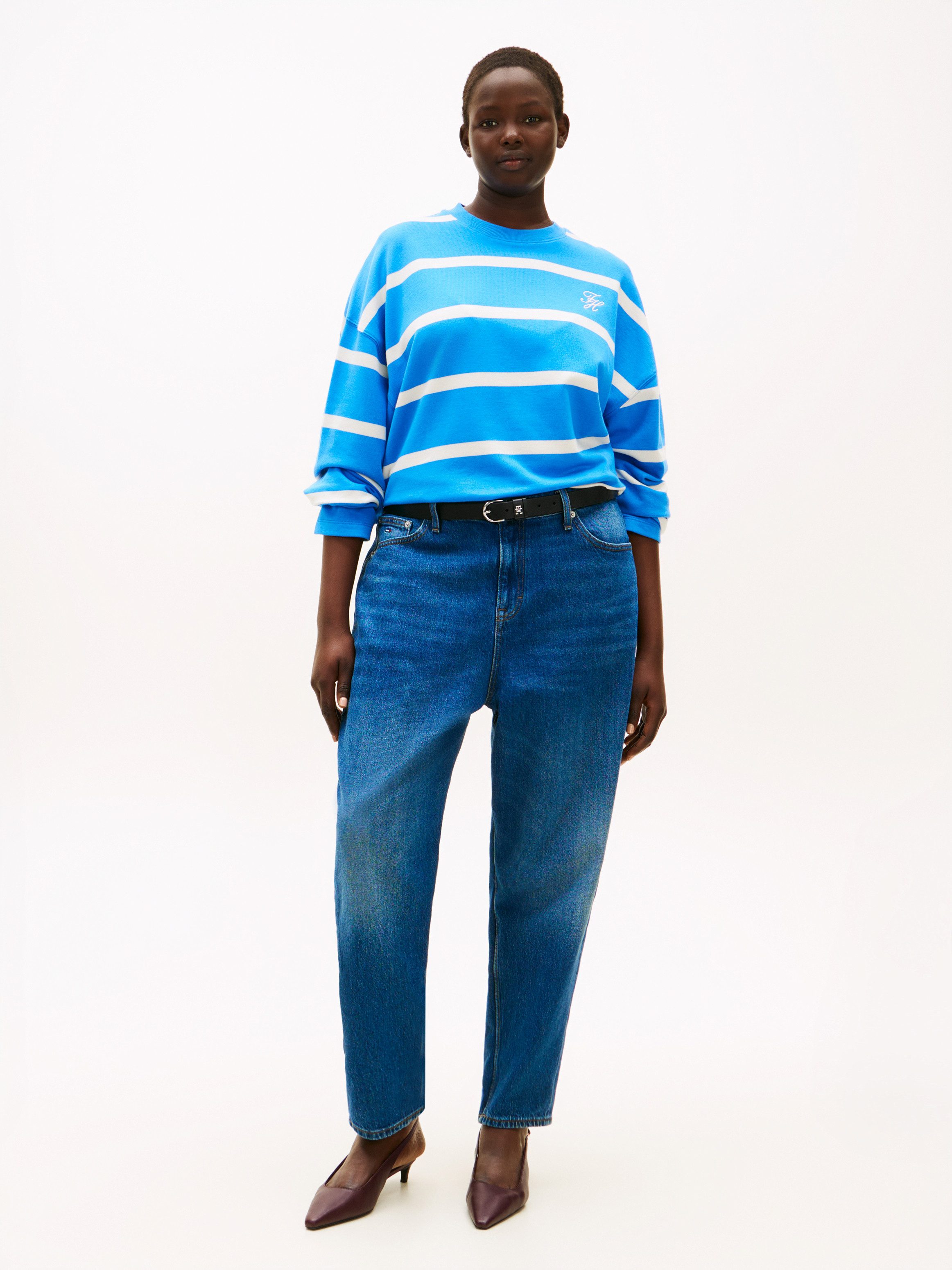 Tommy Hilfiger Curve Sweatshirt CRV TH SCRIPT MDRN TERRY SWTSHRT in großen Größen