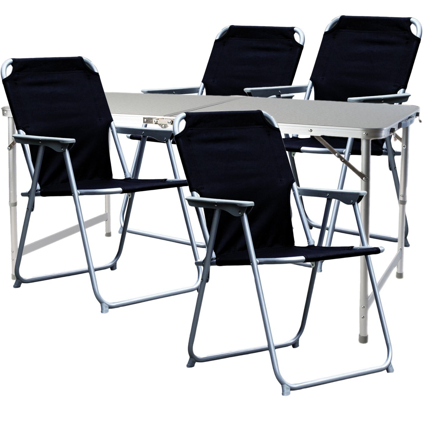 Mojawo Essgruppe 5-teiliges Campingmöbel Set Alu günstig online kaufen