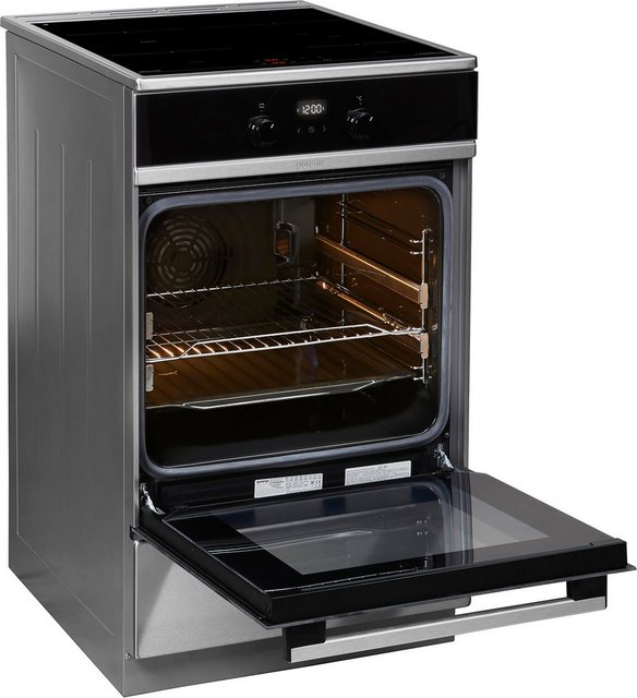 Gorenje EIT 5356 XPG Standherd/ Induktions-Kochfeld/ Gentle Close/ PowerBoost / Aqua Clean / Kindersicherung / TouchControl / 2fach Teleskopauszüge/ A, Silber