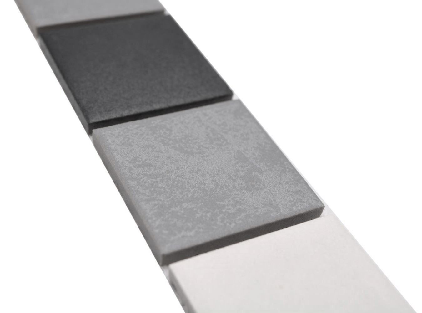 Mosani Fliesen-Bordüre Mosaik Bordüre Borde mix grau Keramik