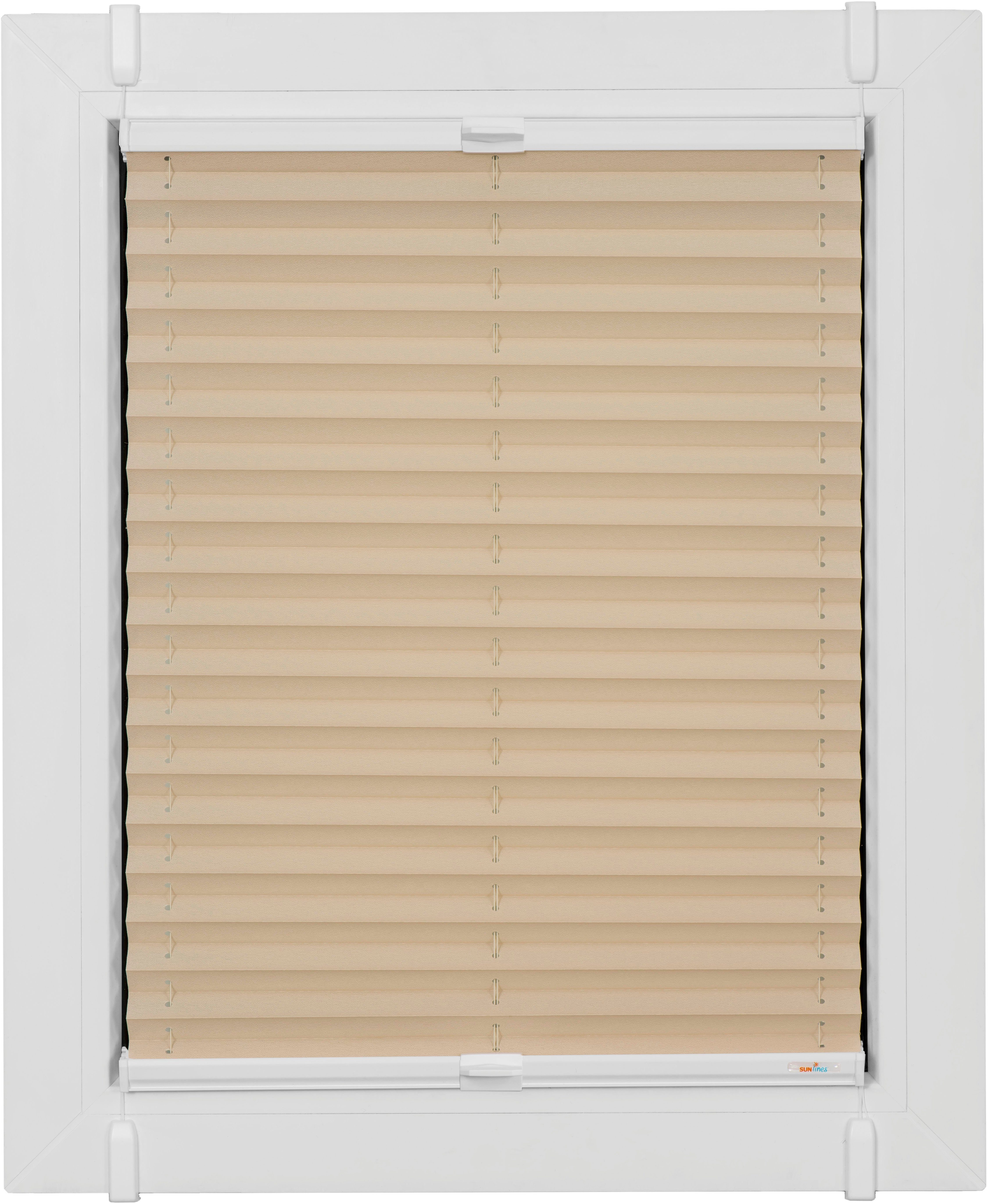 sunlines Plissee »One Size Style Crepe«, blickdicht, ohne Bohren, verspannt günstig online kaufen