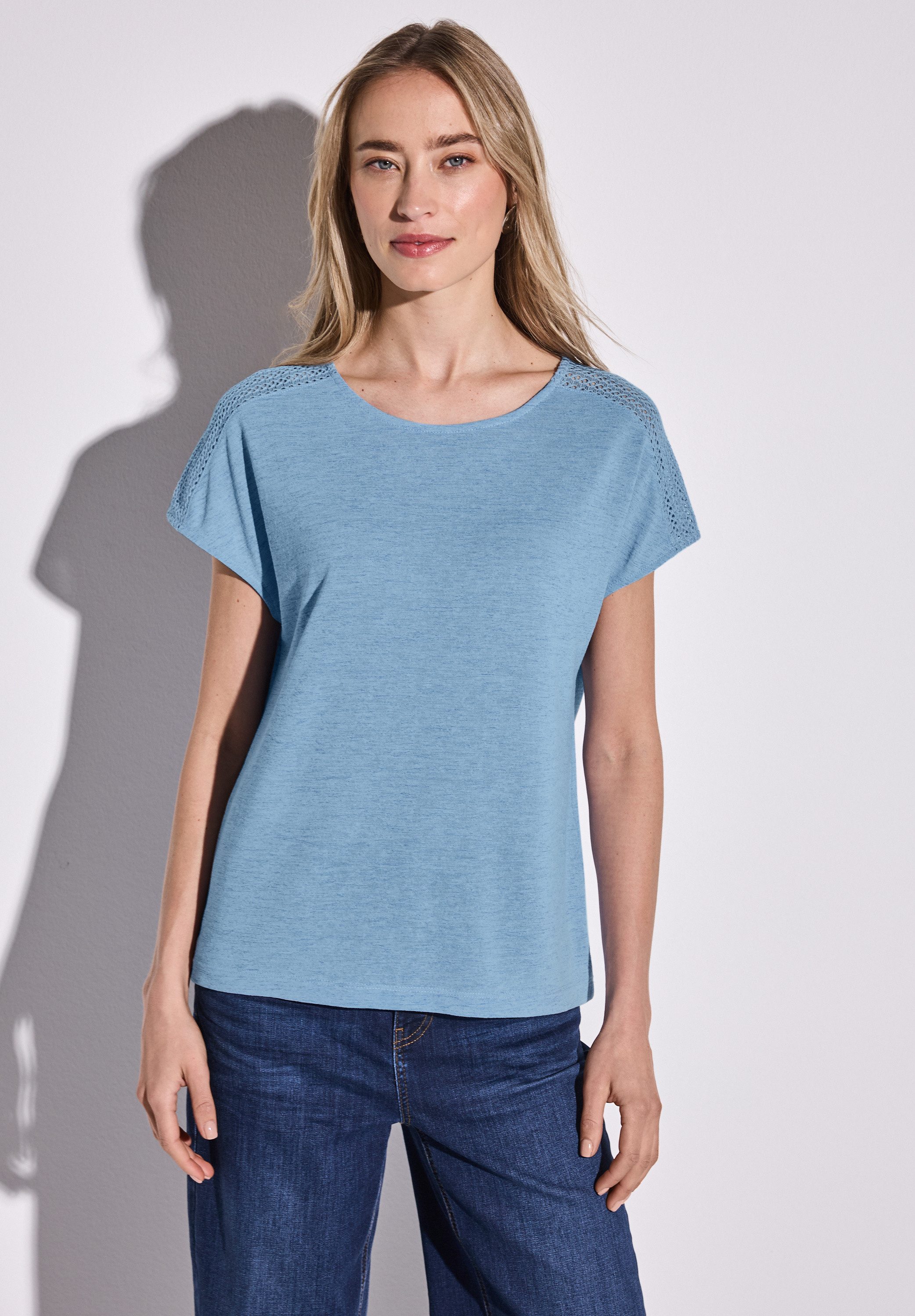 STREET ONE T-Shirt mit U-Boot-Ausschnitt günstig online kaufen