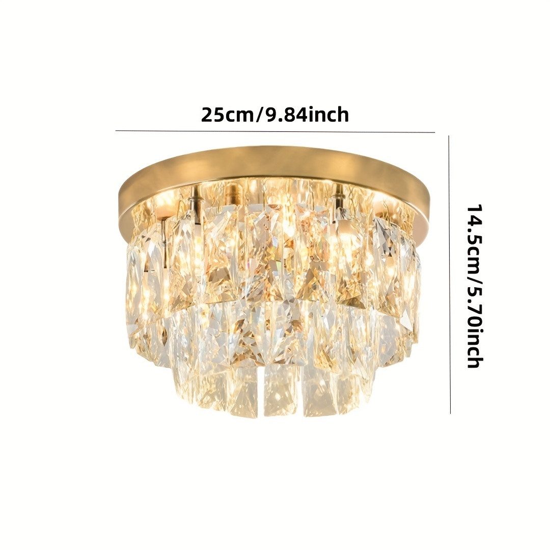 JDONG Deckenleuchte Moderne Kristall Deckenlampe Rundheit günstig online kaufen