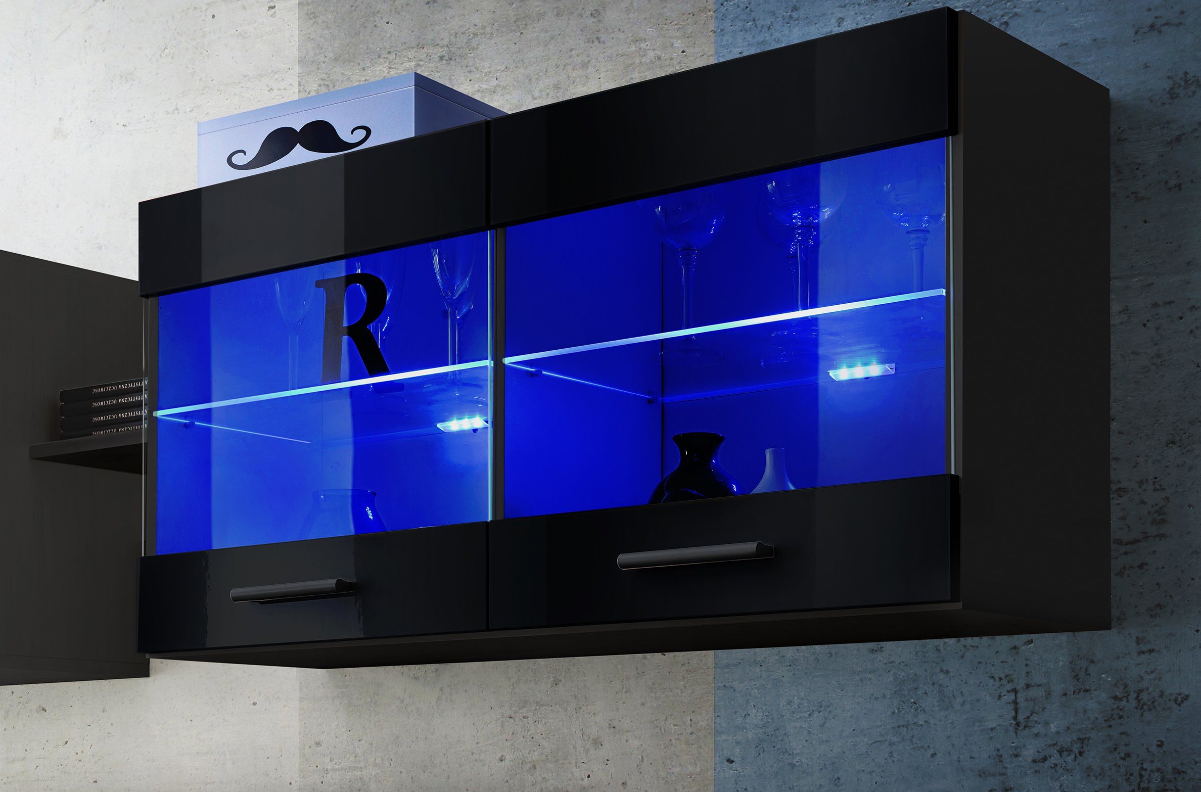 99rooms Vitrine Teka I (Hängevitrine, Glasvitrine, günstig online kaufen