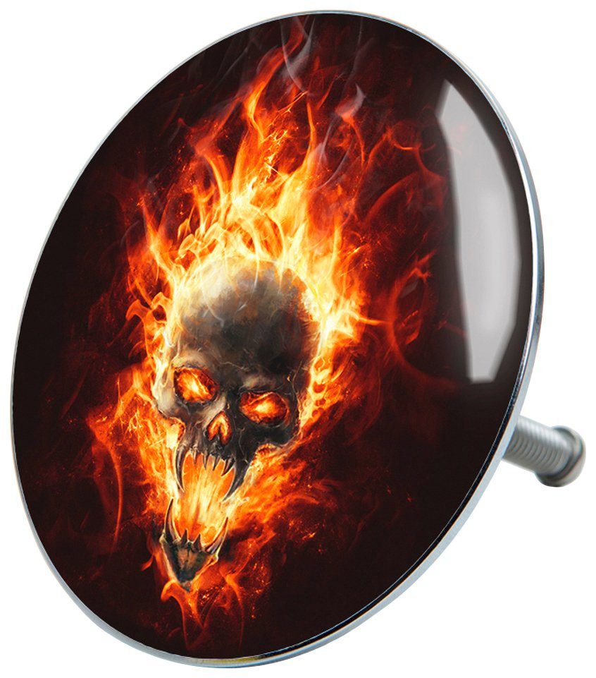 Sanilo Badewannenstöpsel Totenkopf in Flammen, Ø 7,2 cm, Ø 7,2 cm