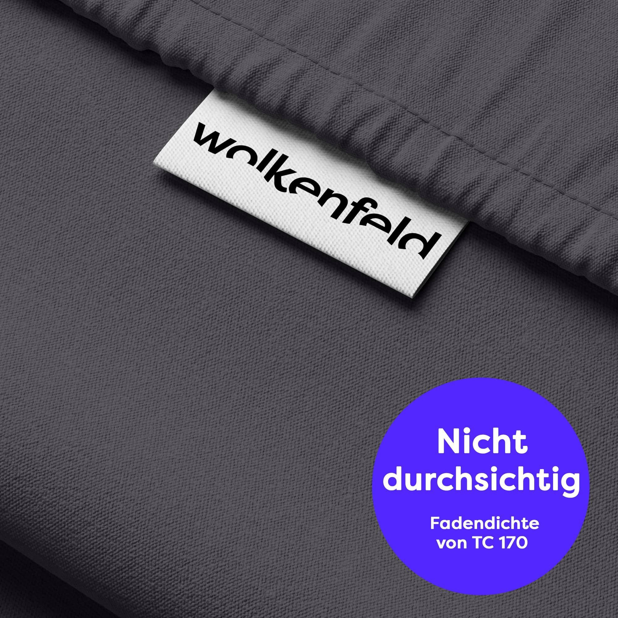 Wolkenfeld Bettwäsche Renforcé Bettwäsche Baumwolle - Natürlich weiches Schlafgefühl, Renforcé, 3 teilig, 135x200 cm, 155x220 & Übergrößen I inkl. Kissenbezüge  – Bild 4 von 5