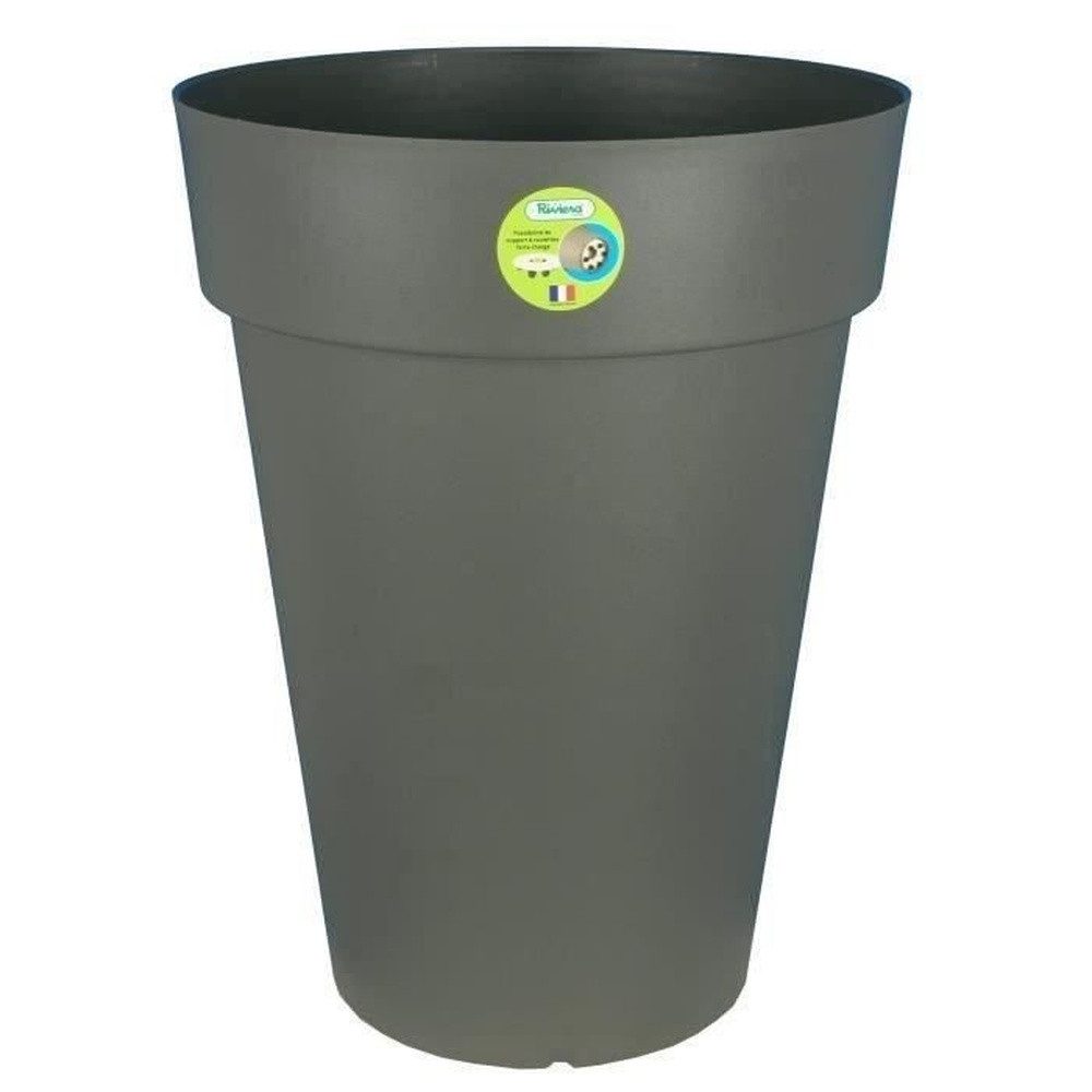 Riviera System Balkonkasten RIVIERA SOLEILLA BLUMENTOPF - RUND - Ø 50 x 66 cm - Glitzergrau