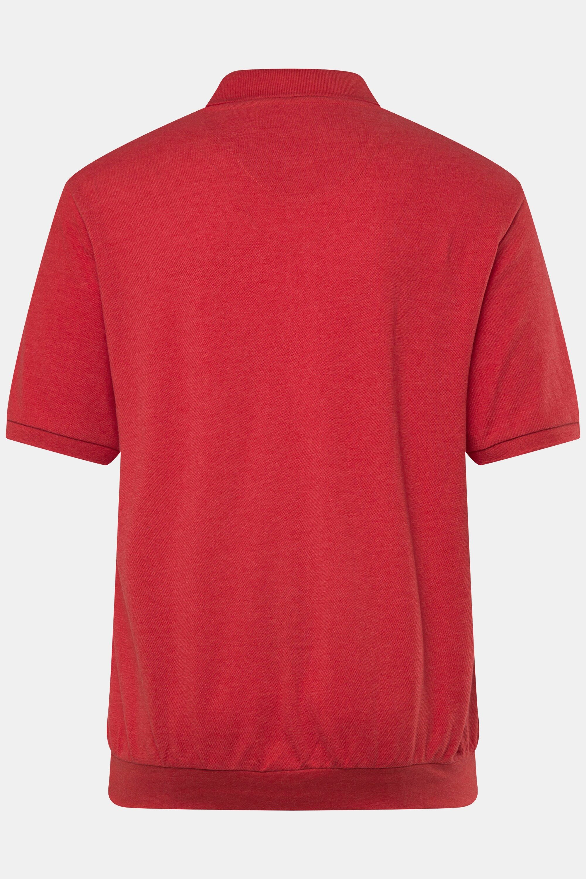 Men Plus Poloshirt Poloshirt Bauchfit Basic Piqué Halbarm