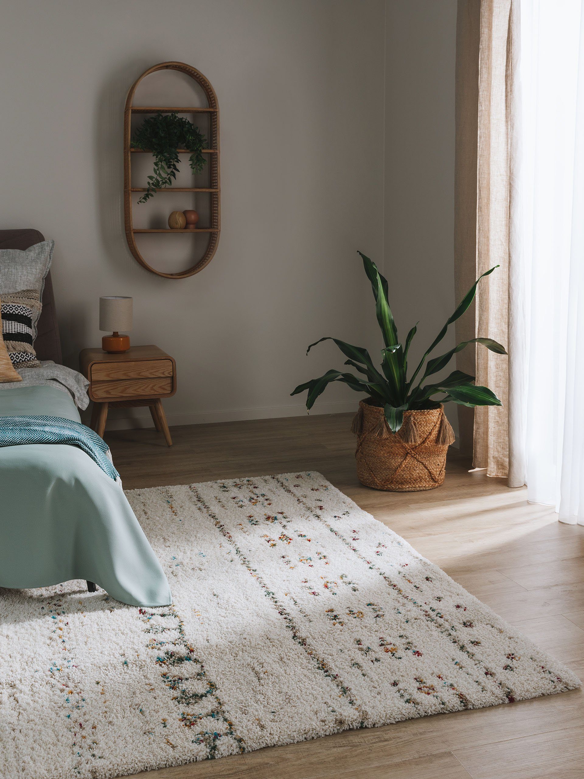benuta Hochflor-Teppich Gobi, rechteckig, Höhe: 21 mm, Teppich Wohnzimmer, günstig online kaufen
