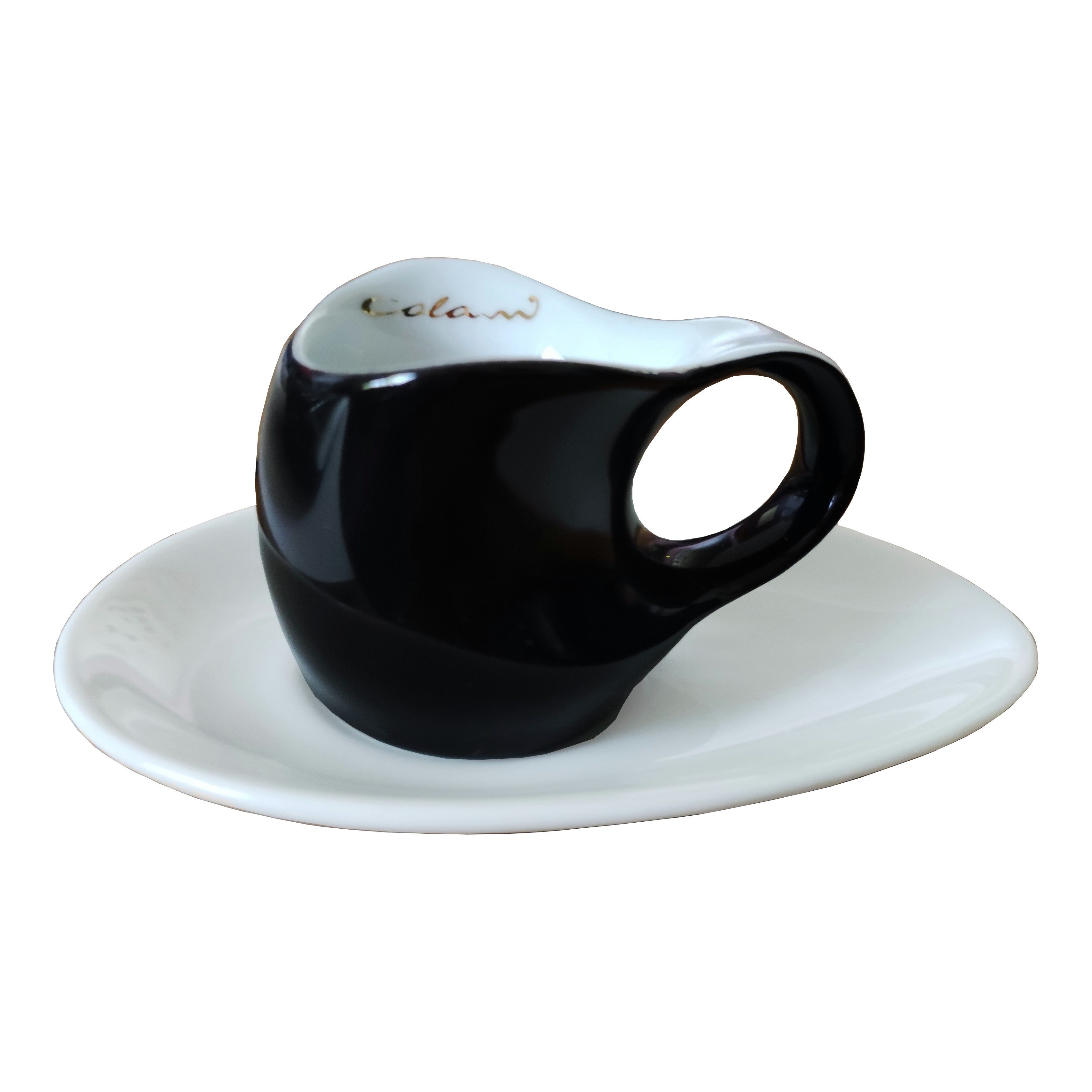 Colani Espressotasse Espressissimo Tasse mit Untertasse Espresso Mokka 0,04l, 2-tlg., Porzellan, Colani Schriftzug