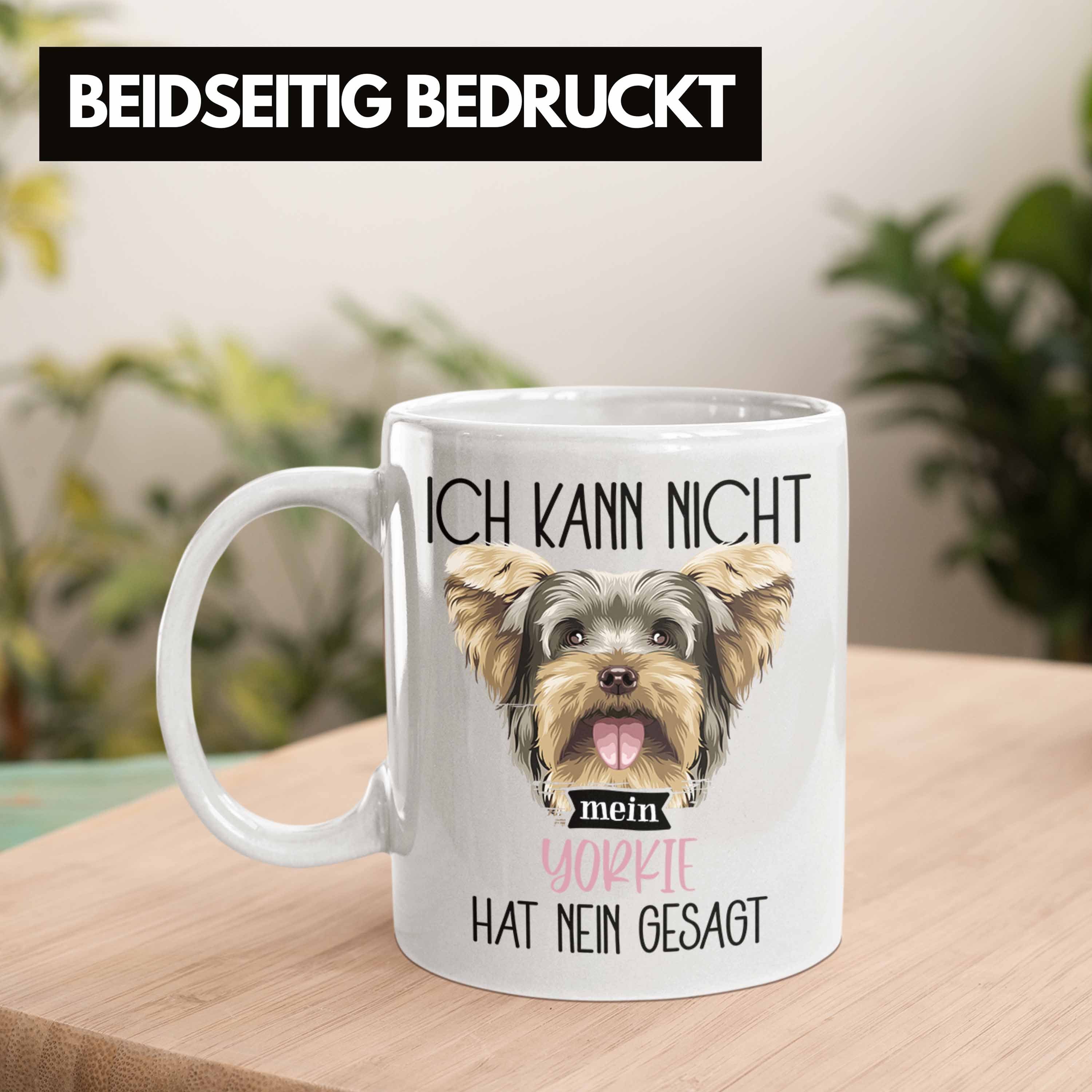 Tasse Tasse Trendation Besitzer Yorkie Weiss Geschenk N Ich Spruch Geschenkidee Kann Lustiger