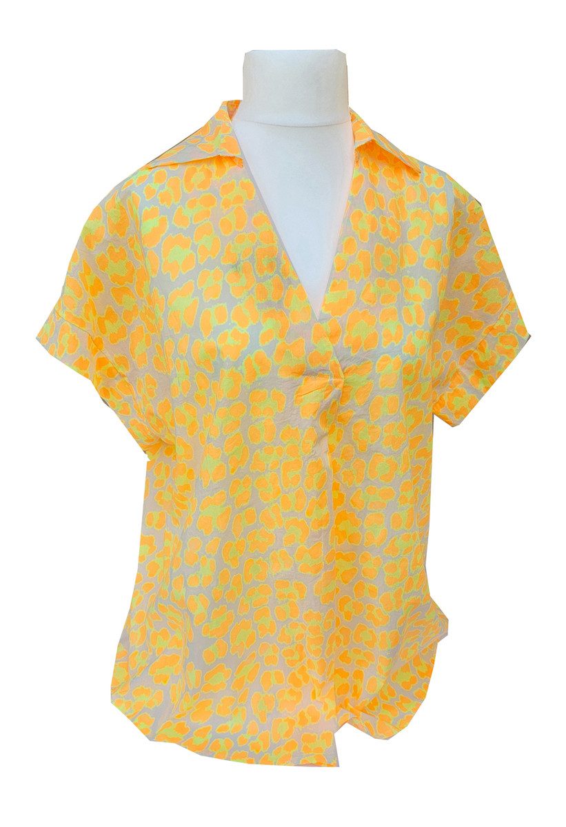Kurzarmbluse SAISON Blusenshirt Leo Bluse leicht günstig online kaufen