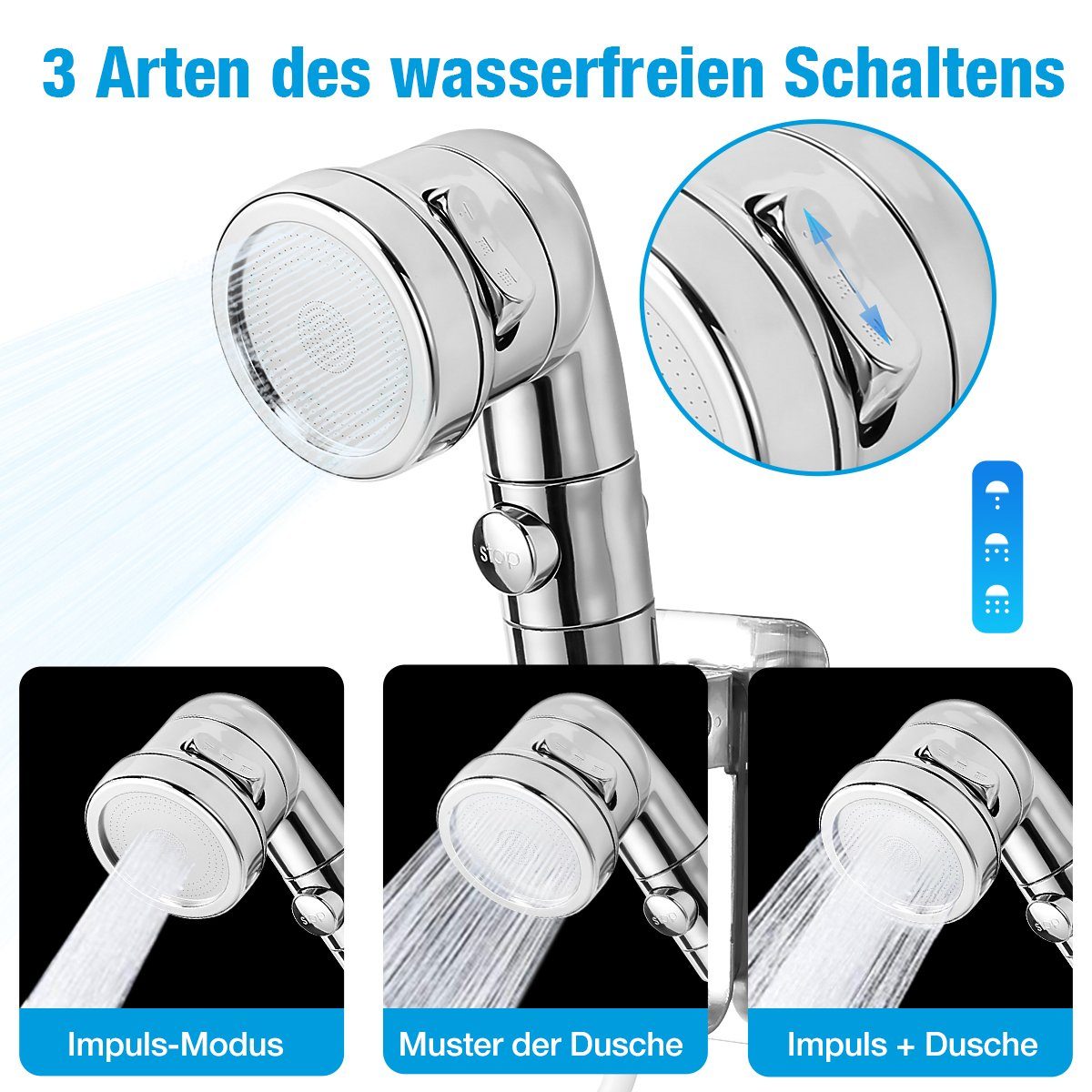 Housmile Bidetarmatur Bidet-Handbrause für (1-St) Edelstahl silberfarben WC Sprayer Toilette Bidet für Sprüher Komplett Set