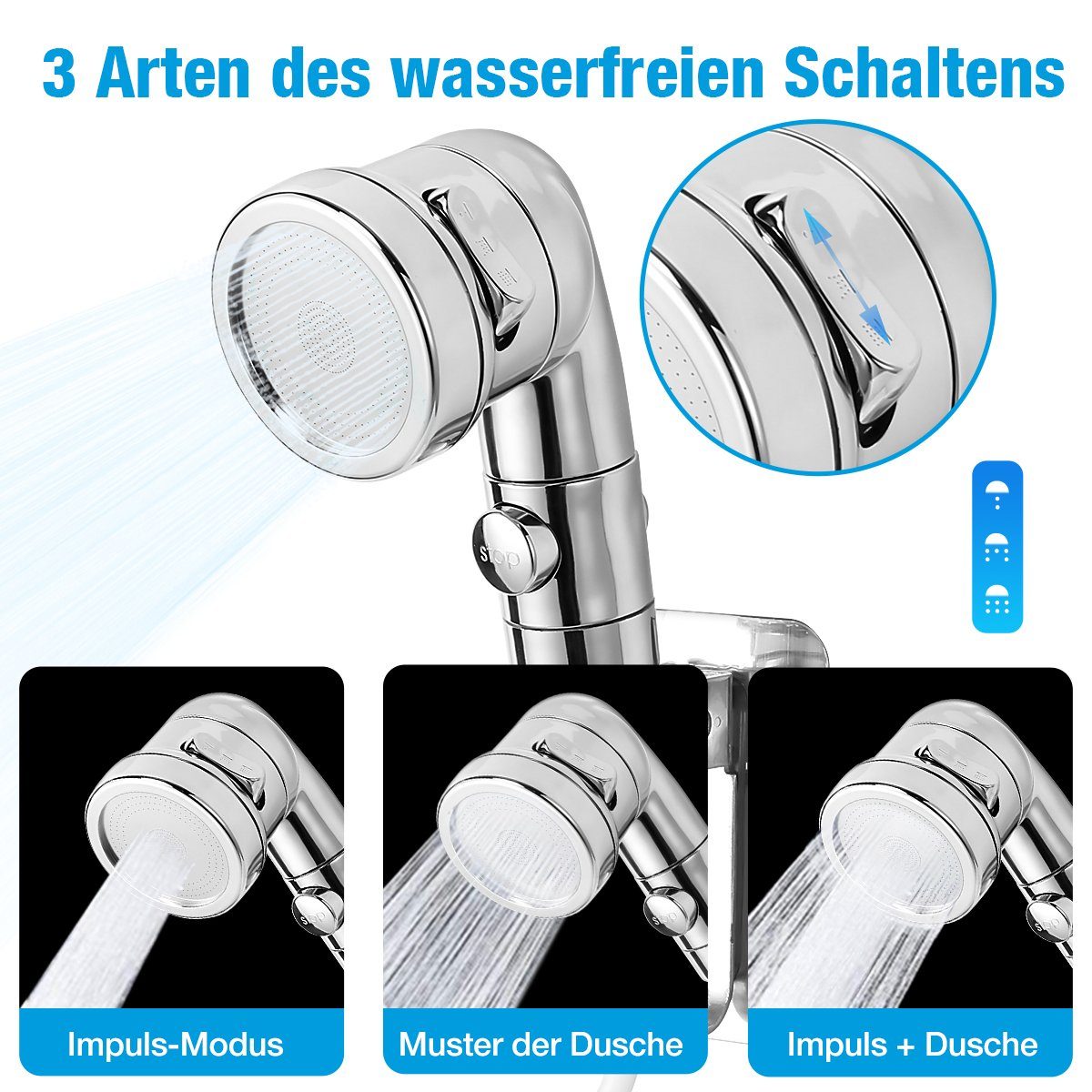 Bidet (1-St) Edelstahl Bidetarmatur Sprayer Bidet-Handbrause Komplett Housmile WC für Set Sprüher für Toilette silberfarben