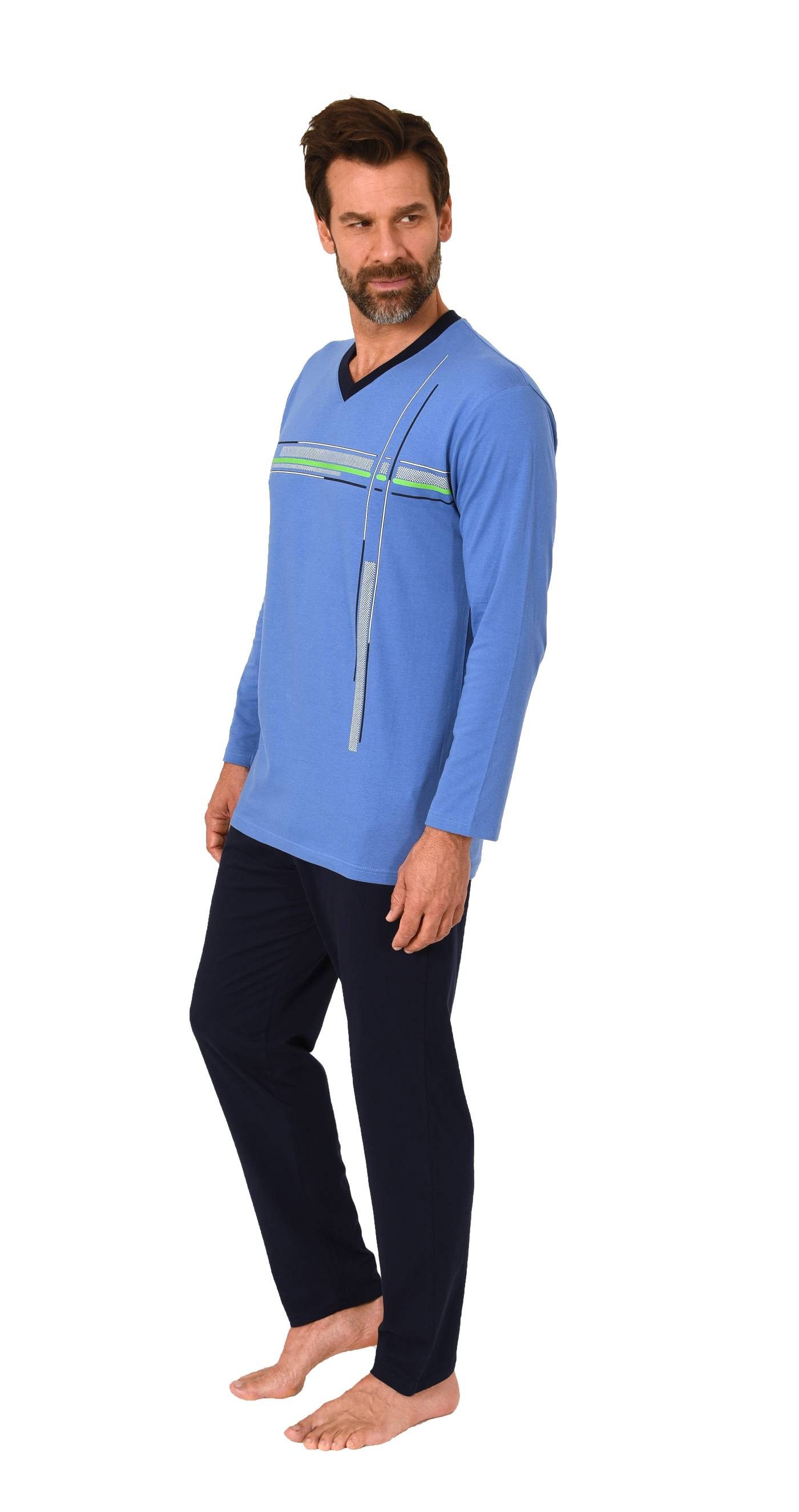 Normann Pyjama Normann Herren Schlafanzug langarm günstig online kaufen