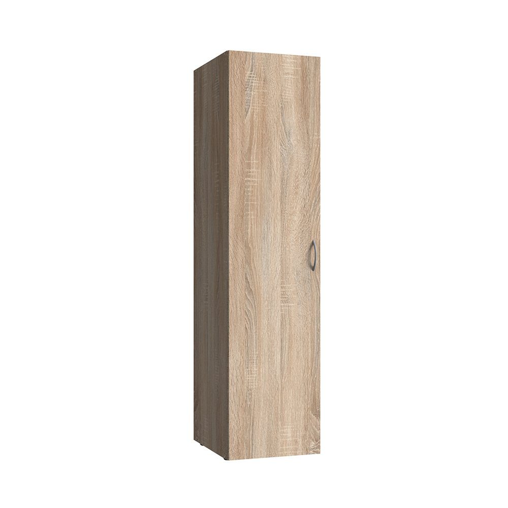 Lomadox Garderobenschrank MIAMI-43 Eiche, mit Kleiderstange, ca. 50/185/54 cm