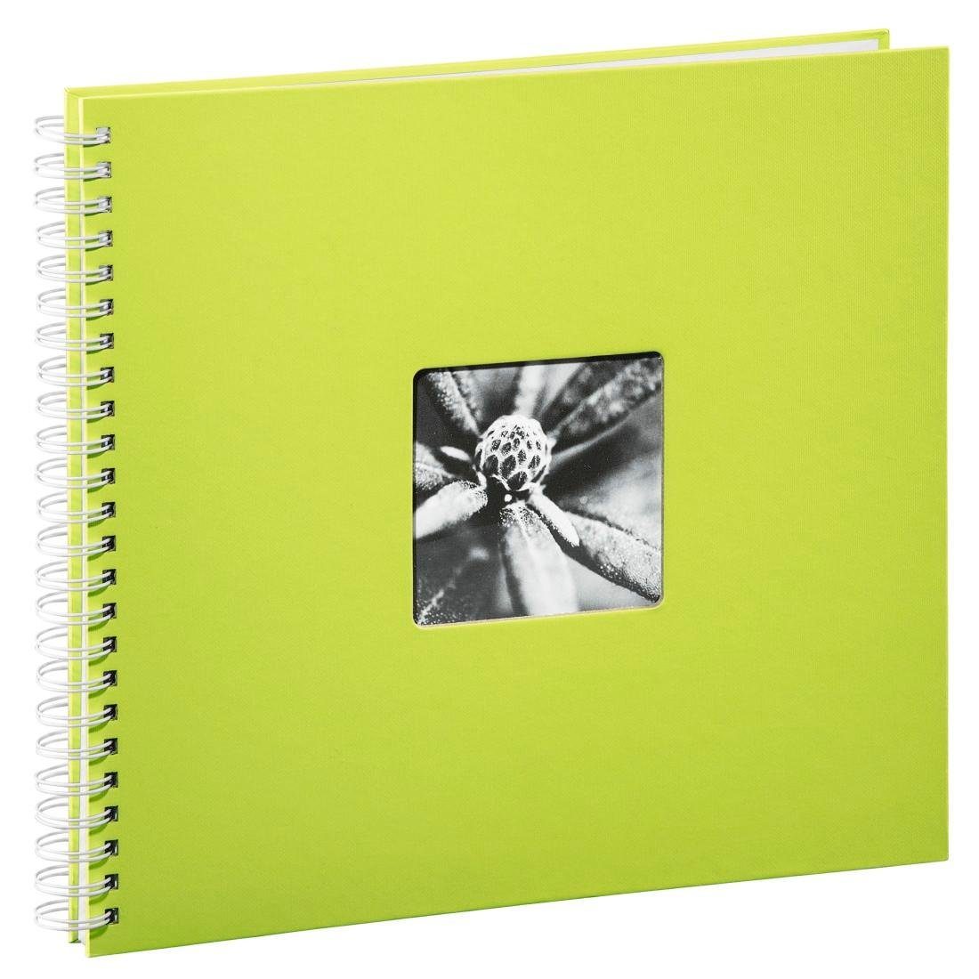 Hama Fotoalbum Spiralalbum 36 x 32 cm, 50 weiße Seiten, Fotoalbum, kiwi