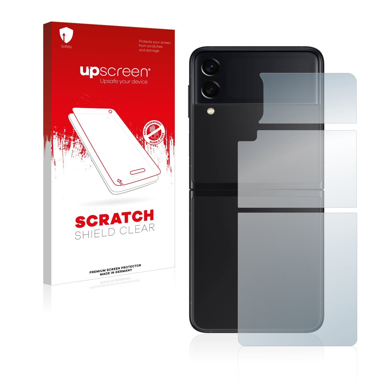 upscreen Displayschutzfolie Schutzfolie für Samsung Galaxy Z Flip 3 5G (Rückseite), Displayschutz Schutz Folie Klar Transparent
