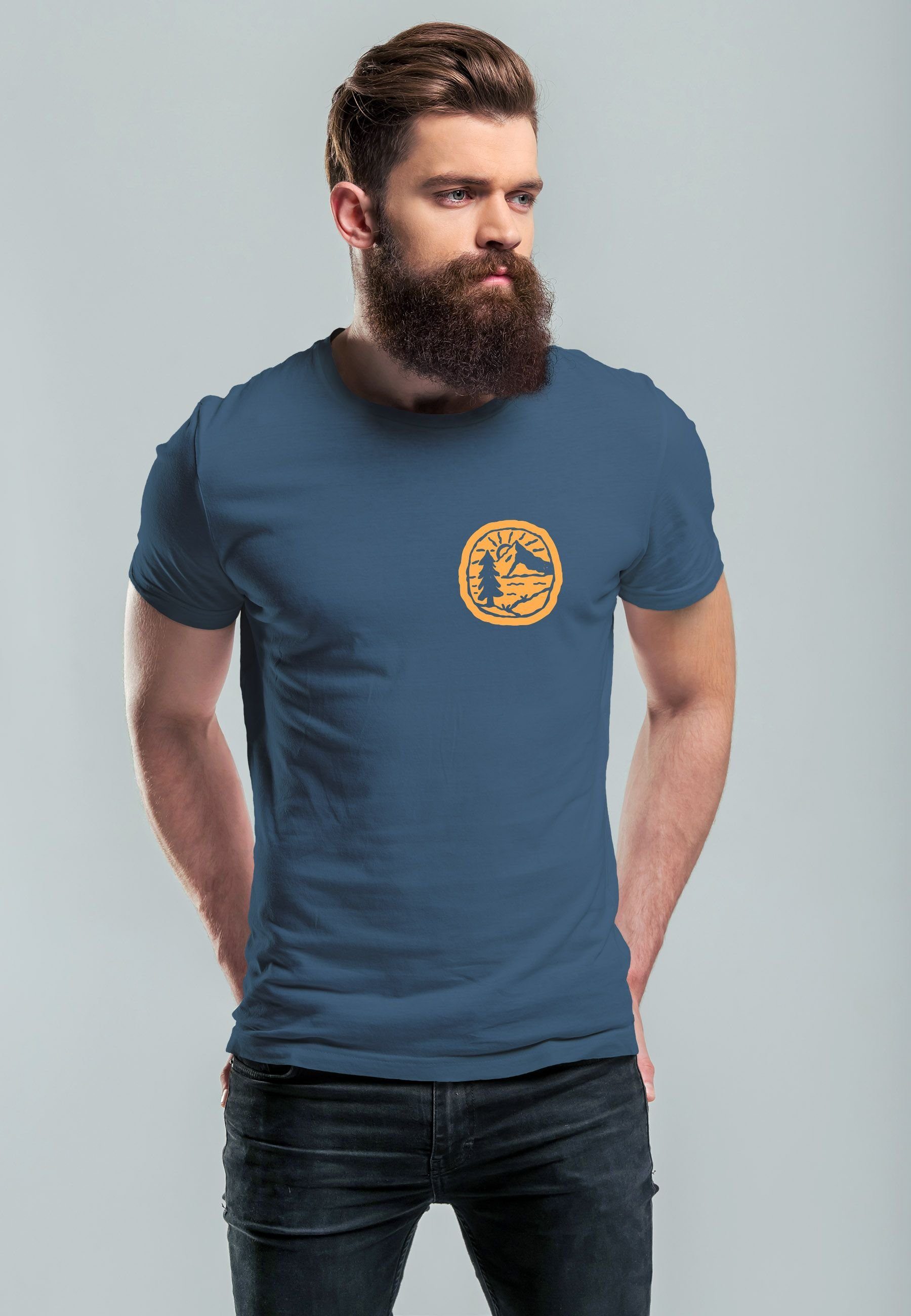 Neverless Print-Shirt Herren T-Shirt Print Logo günstig online kaufen