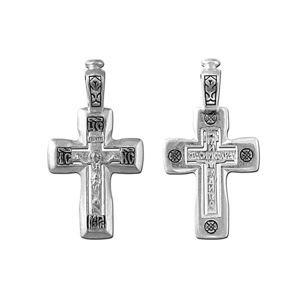 Kreuzanhänger 925 Sterling Orthodoxe NKlaus Anhänger Silber Russi Kreuz