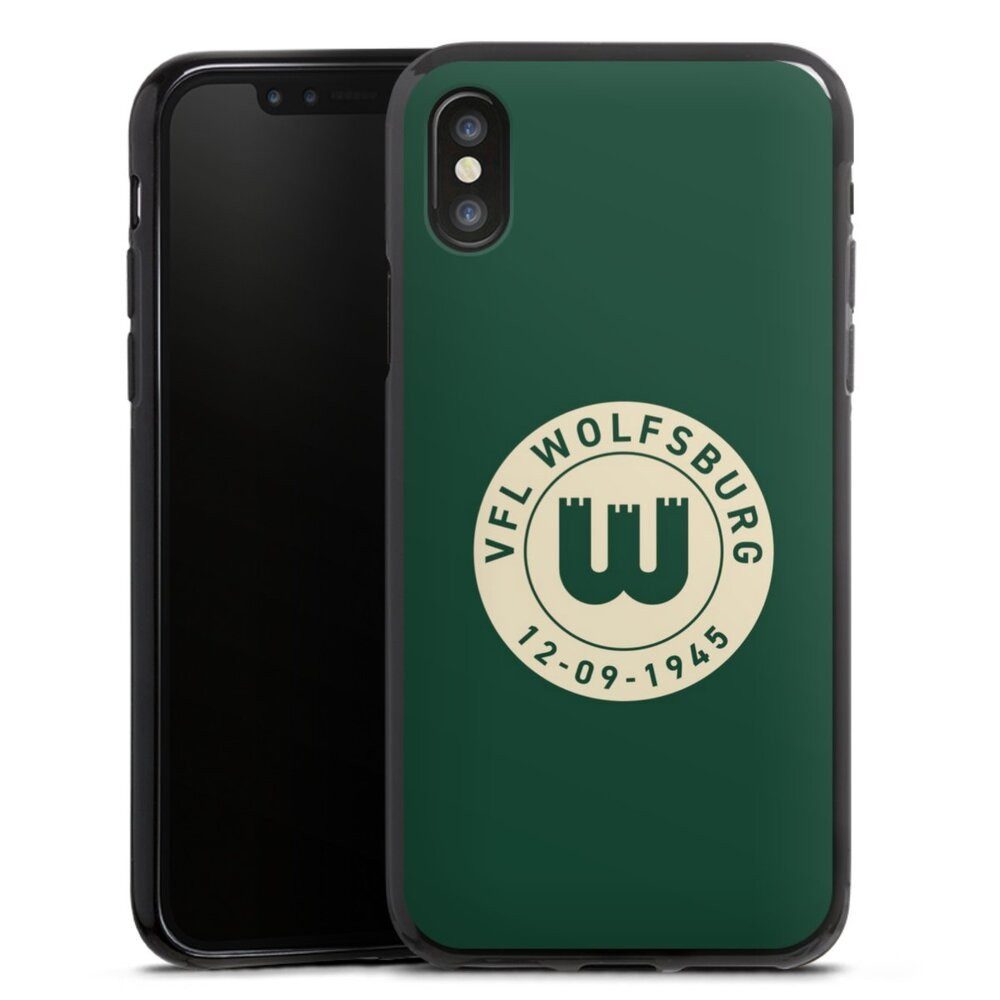 DeinDesign Handyhülle VfL Wolfsburg 80 Jahre Offizielles Lizenzprodukt, Apple iPhone X Silikon Hülle Bumper Case Handy Schutzhülle