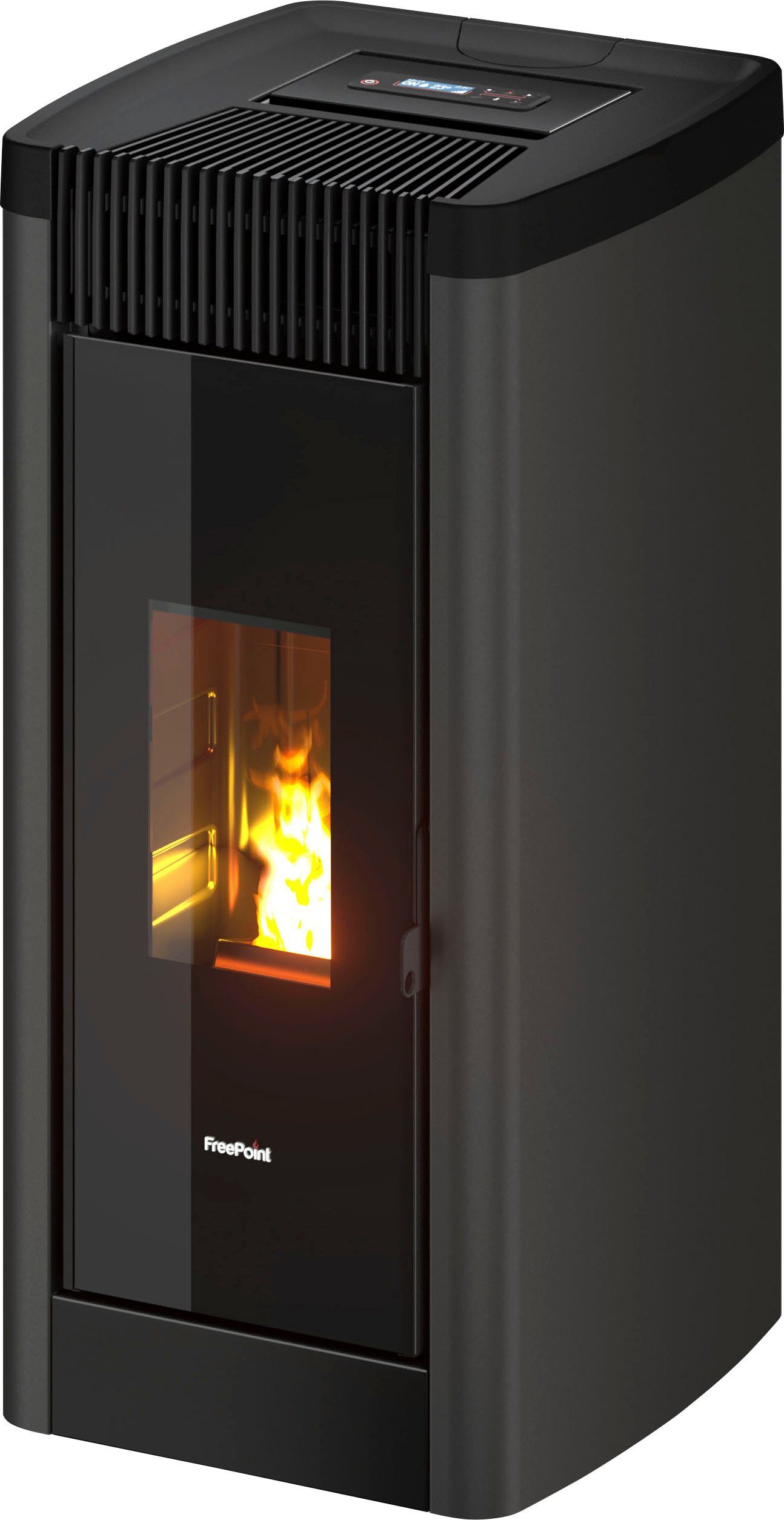 Freepoint Pelletofen Steel 9 Metall anthrazit, 9,5 kW, Zeitbrand, Integrier günstig online kaufen