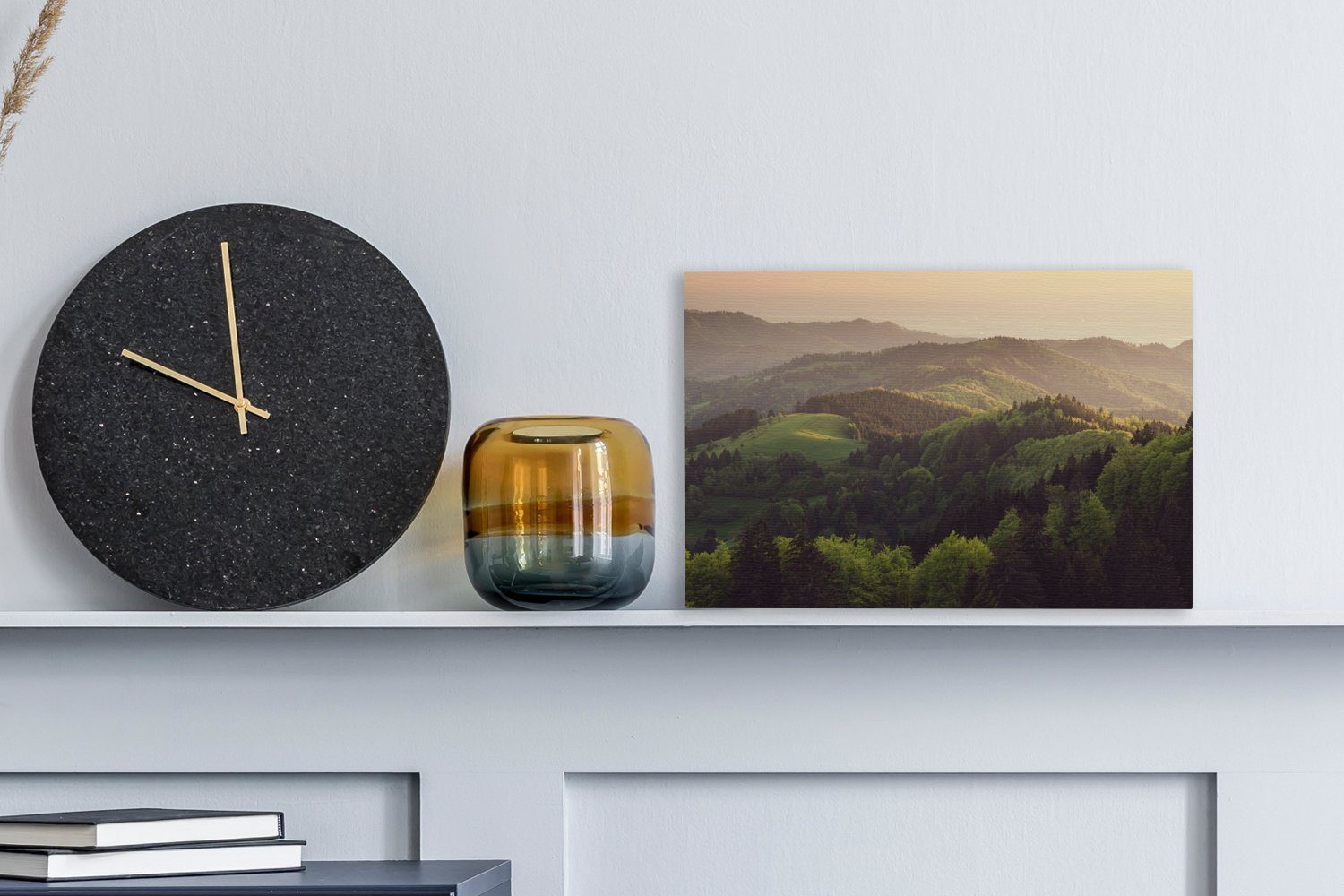 OneMillionCanvasses® Leinwandbild Sonnenuntergang im deutschen Schwarzwald günstig online kaufen