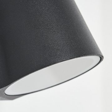hofstein Außen-Wandleuchte moderne Wandleuchte aus Metall/Glas in Schwarz/Weiß/Klar, LED fest integriert, 3000 Kelvin, mit tollem Lichteffekt, LED 6 Watt, 500 Lumen, IP44