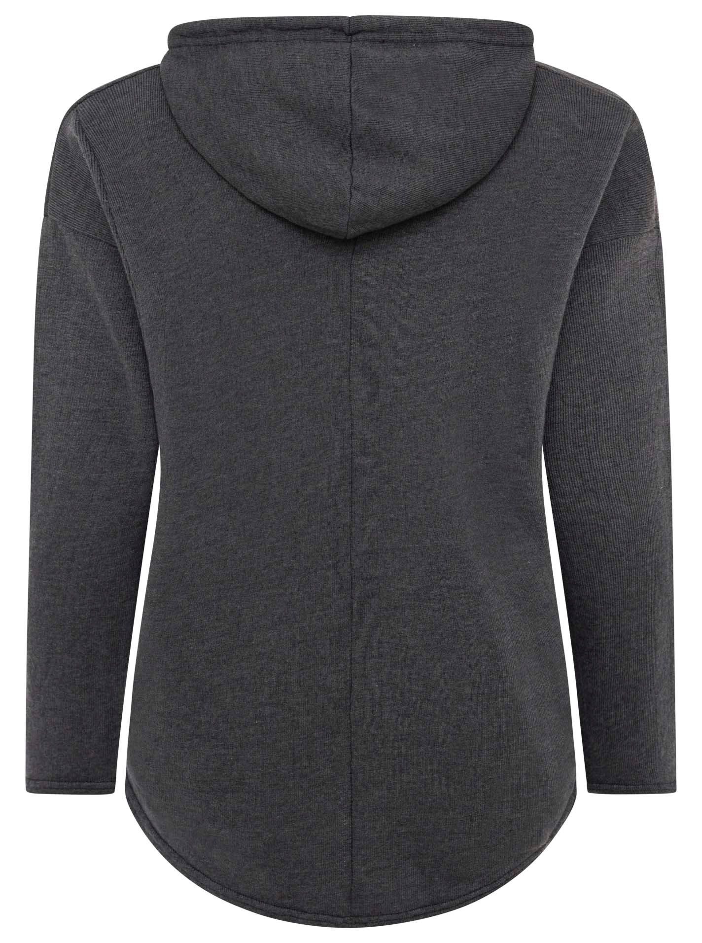 Zwillingsherz Hoodie "Moin" Kapuze, Kordelzug, Langarm, maritimer Schriftzug – Bild 4 von 5