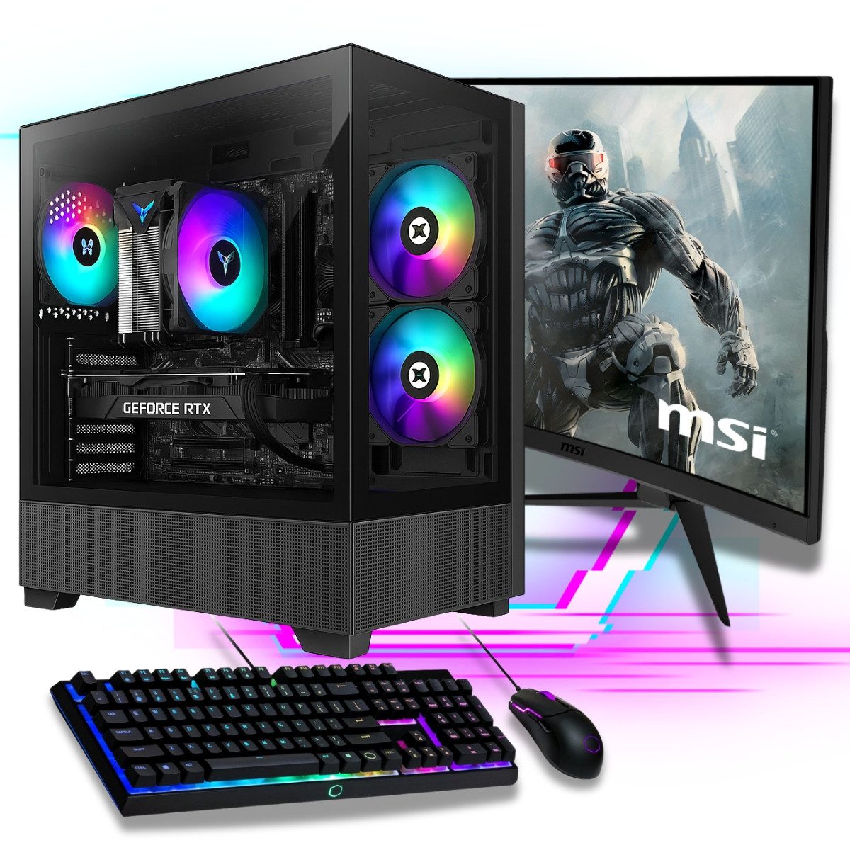 Meinpc Intel Core i9 mit GeForce RTX 5060 Gaming-PC-Komplettsystem (27,00", Intel Core i9 12900K, RTX 5060, 32 GB RAM, 500 GB SSD, Gaming, Gamer, RGB, 16 Kerne, DDR5)