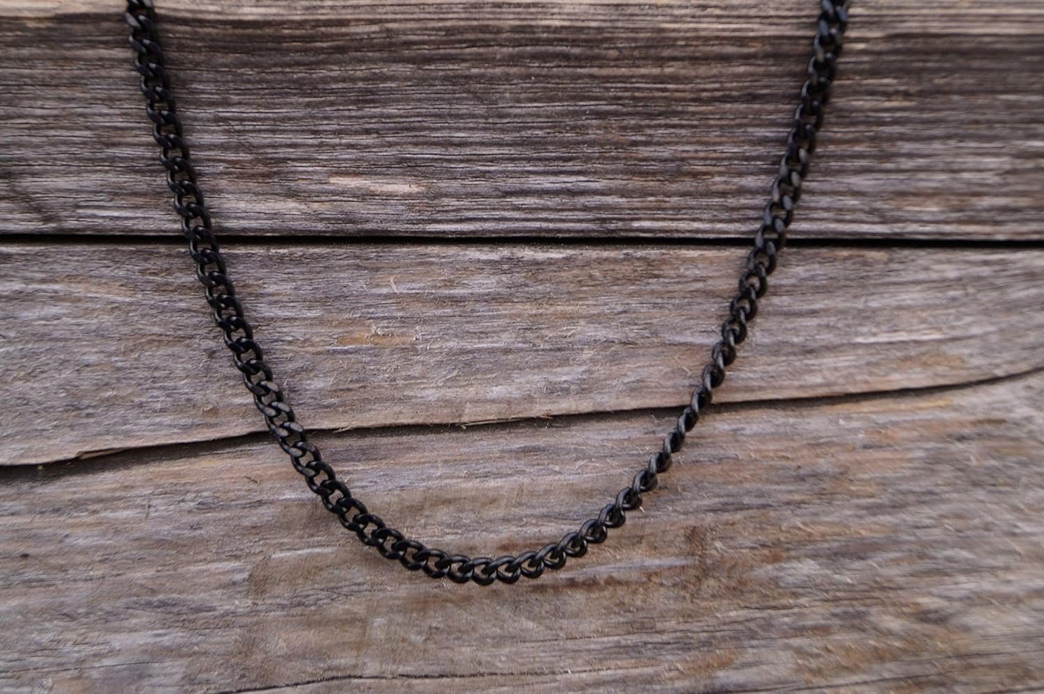 Made by Nami Panzerkette Hochwertige Herren Link Robuste & Königskette, Edelstahl aus Schwarz Cuban Damen Halskette Halskette Gliederkette Chain