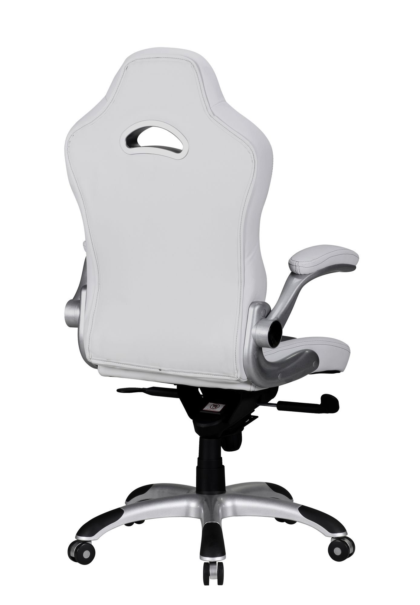 Schreibtischstuhl Weiß Weiß Armlehne Chair Weiß Grau, SuVa1748_1 mit / FINEBUY Gaming (Kunstleder Drehbar, Bürostuhl Racing Drehstuhl | Design),
