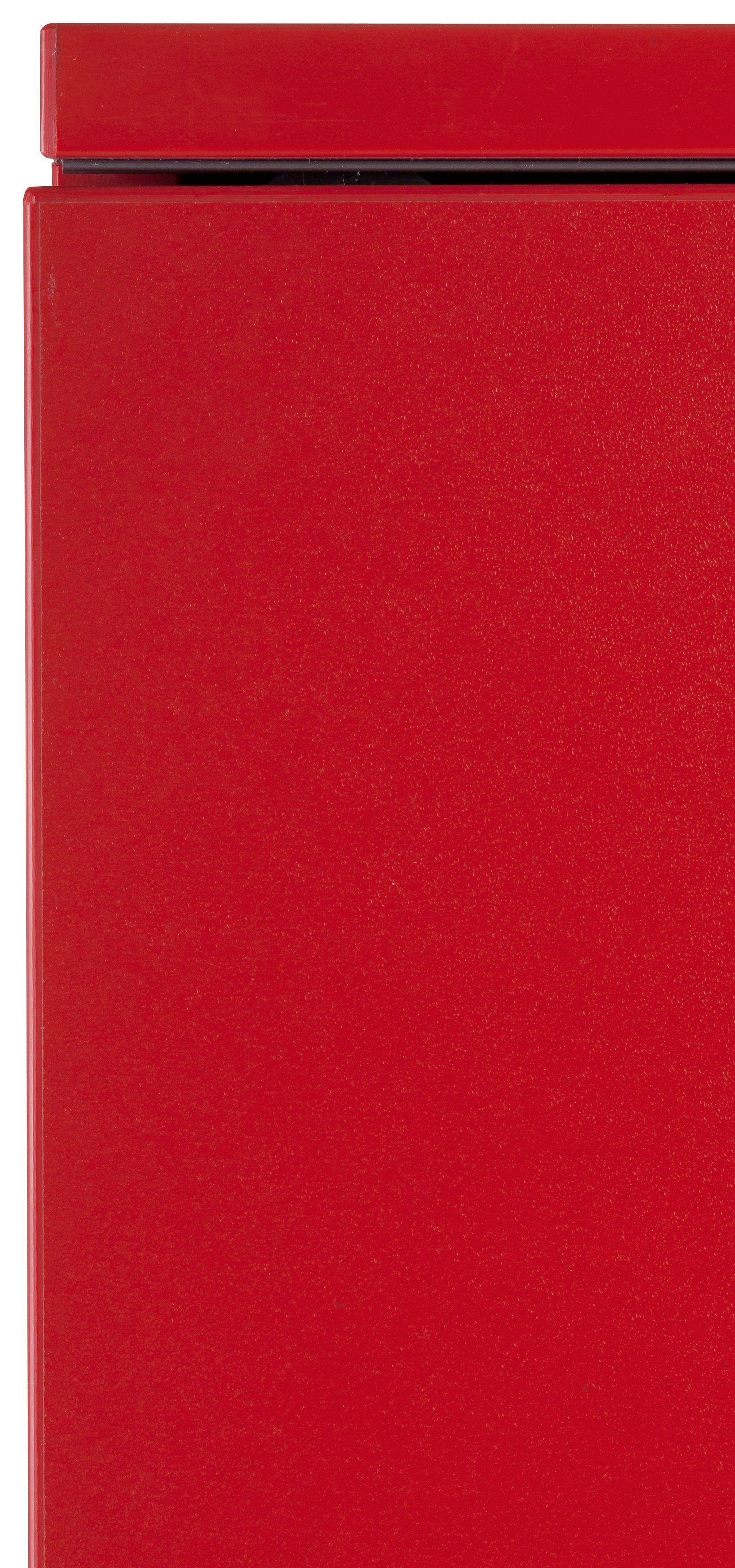 Schiebetür | rot OPTIFIT mit rot Hängeregal Mini,
