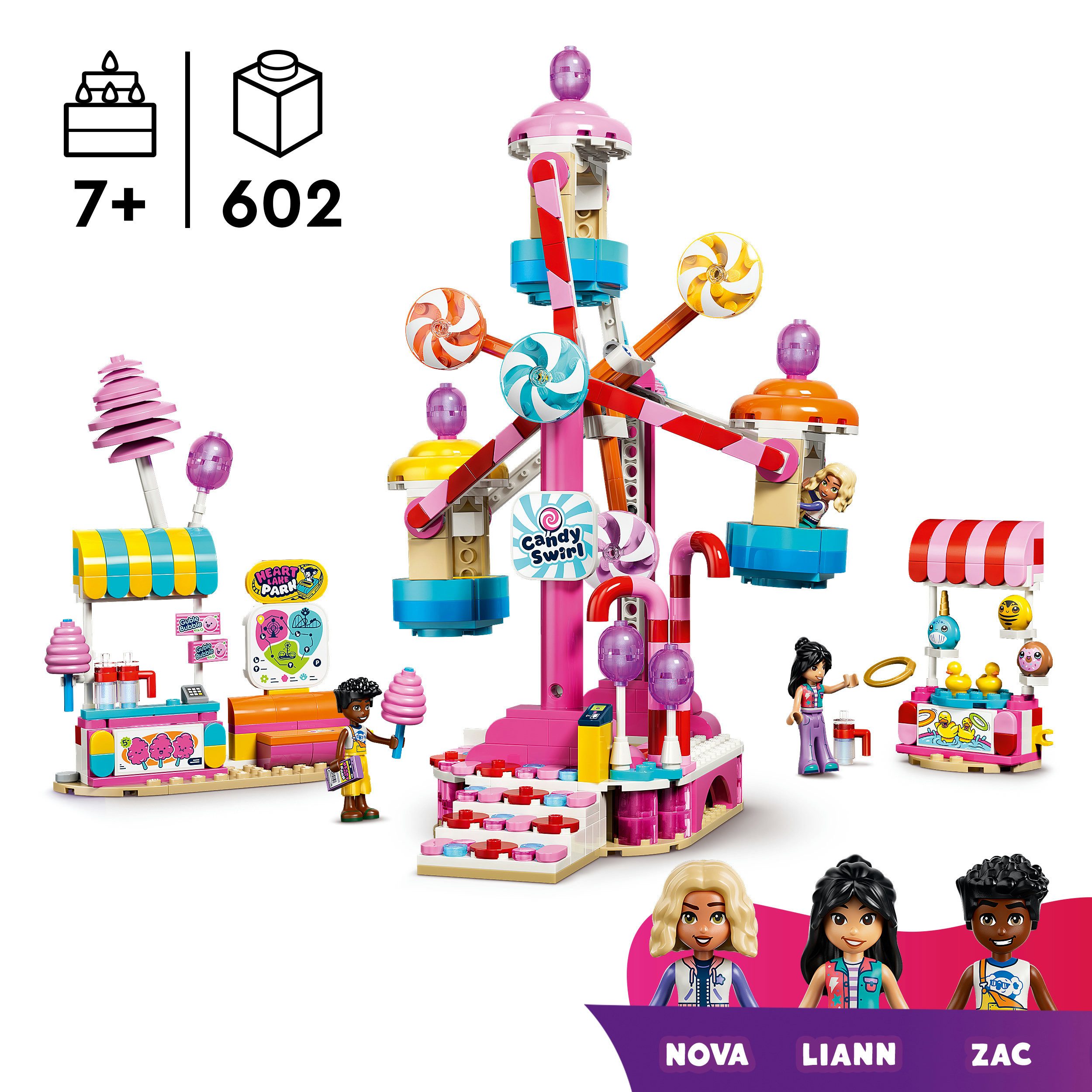 LEGO® Cupcake-Riesenrad (42700), LEGO Friends Konstruktionsspielsteine, (602 St), Made in Europe