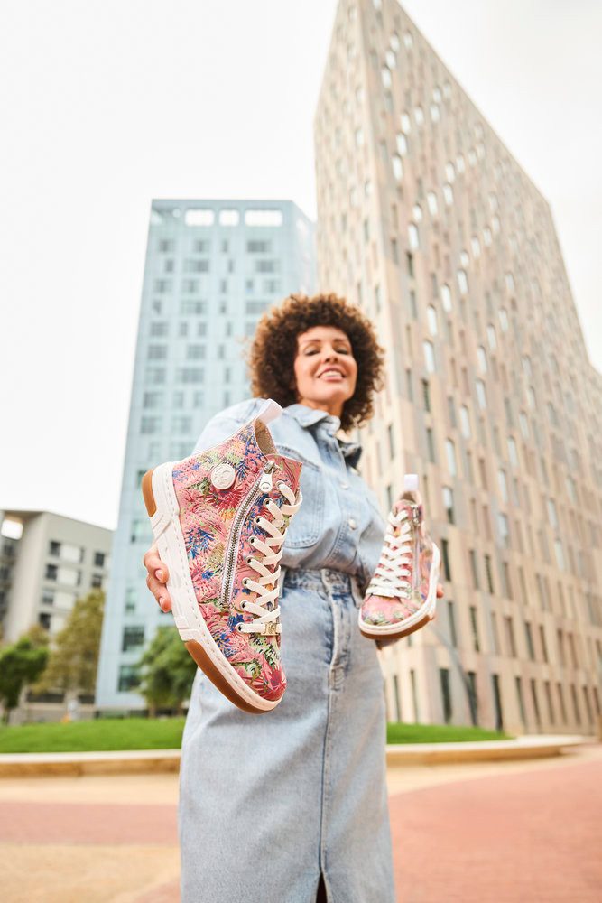 Rieker Sneaker High Top-Sneaker, Freizeitschuh, Schnürschuh mit Plateausohl günstig online kaufen