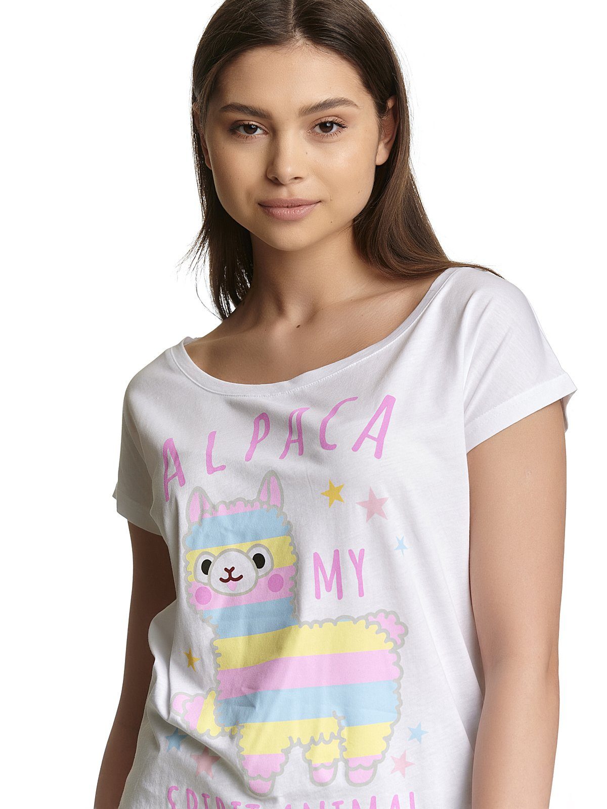 Damen Shirts Nastrovje Potsdam T-Shirt Amufun Alpacasso Spirit Animal