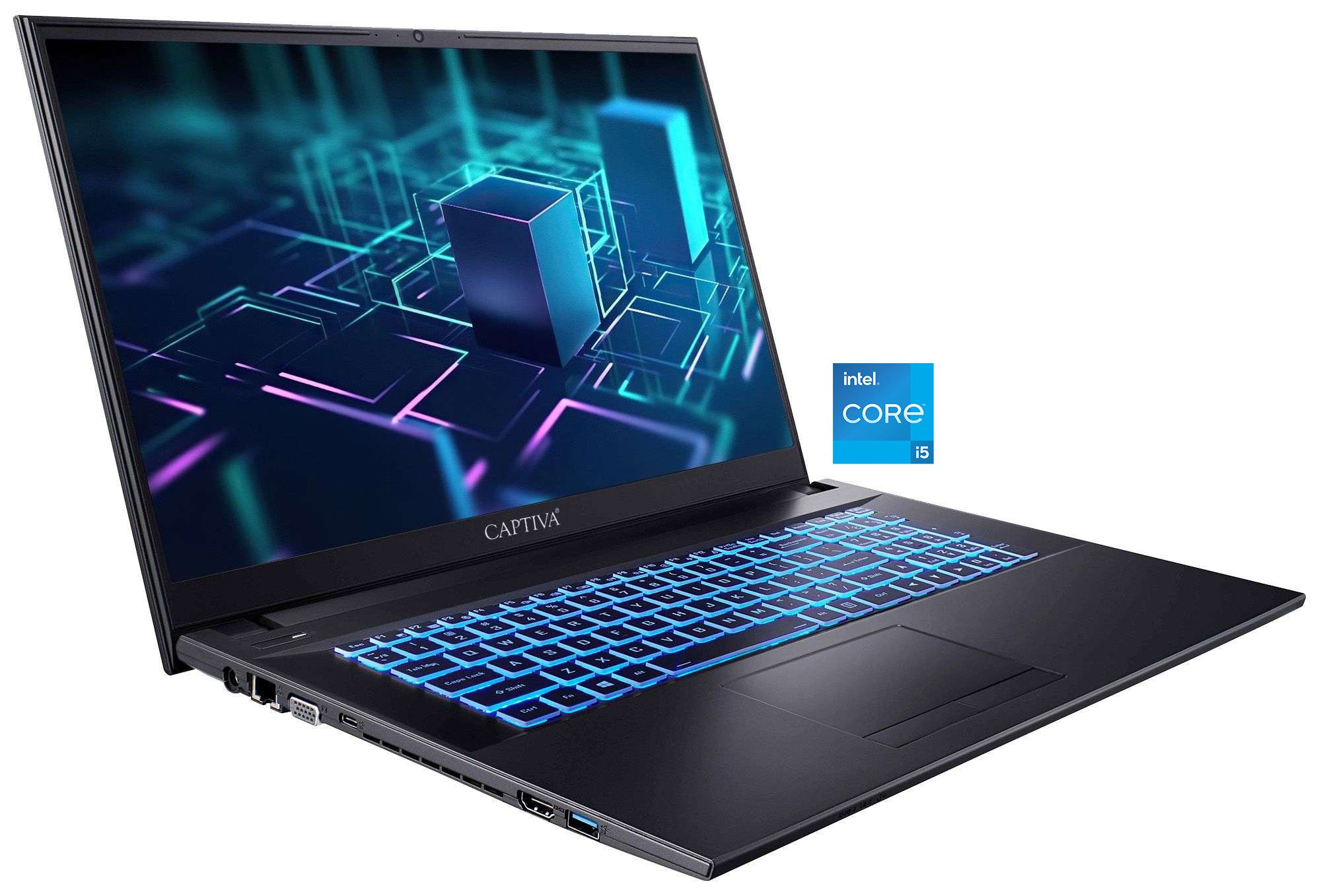 CAPTIVA Business/Office I10-0878GE Business-Notebook (43,9 cm/17,3 Zoll, Intel Core i5 1335U, Iris Xe Graphics, 32 GB, 1000 GB SSD)