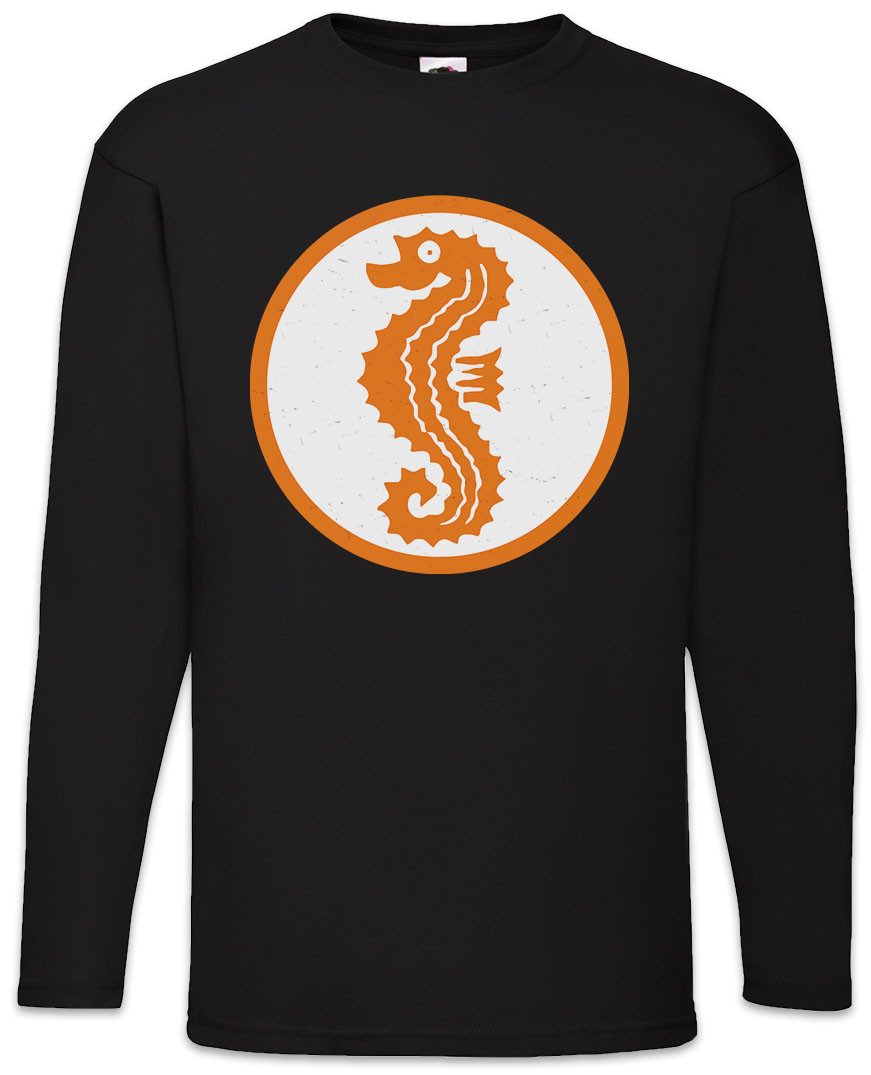 Urban Backwoods Langarmshirt Schwimmabzeichen Langarm T-Shirt Sea Horse Seepferdchen Seahorse (1-tlg) Abzeichen Schwimmlehrer Swimming Teacher